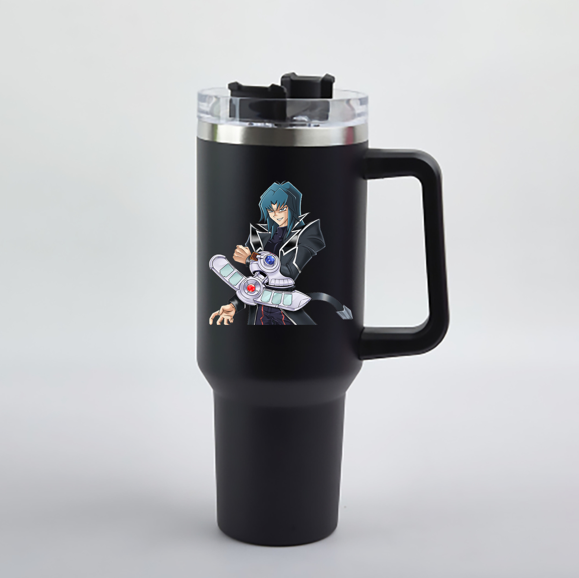 （画像用） 遊☆戯☆王 Yu-Gi-Oh! 1200mL車用タンブラー - クリスタルステッカー（プラスチックストロー付き）