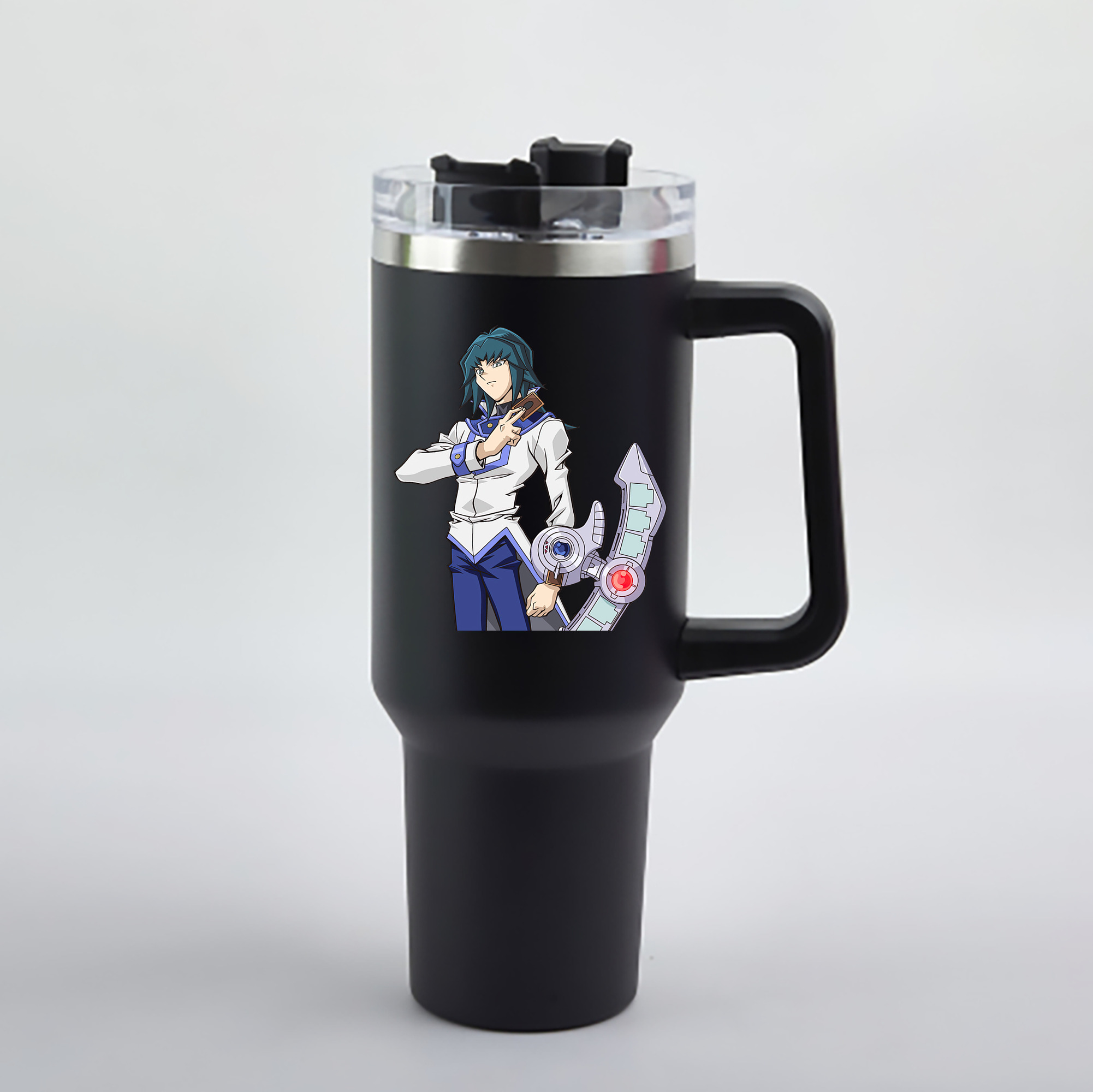 （画像用） 遊☆戯☆王 Yu-Gi-Oh! 1200mL車用タンブラー - クリスタルステッカー（プラスチックストロー付き）