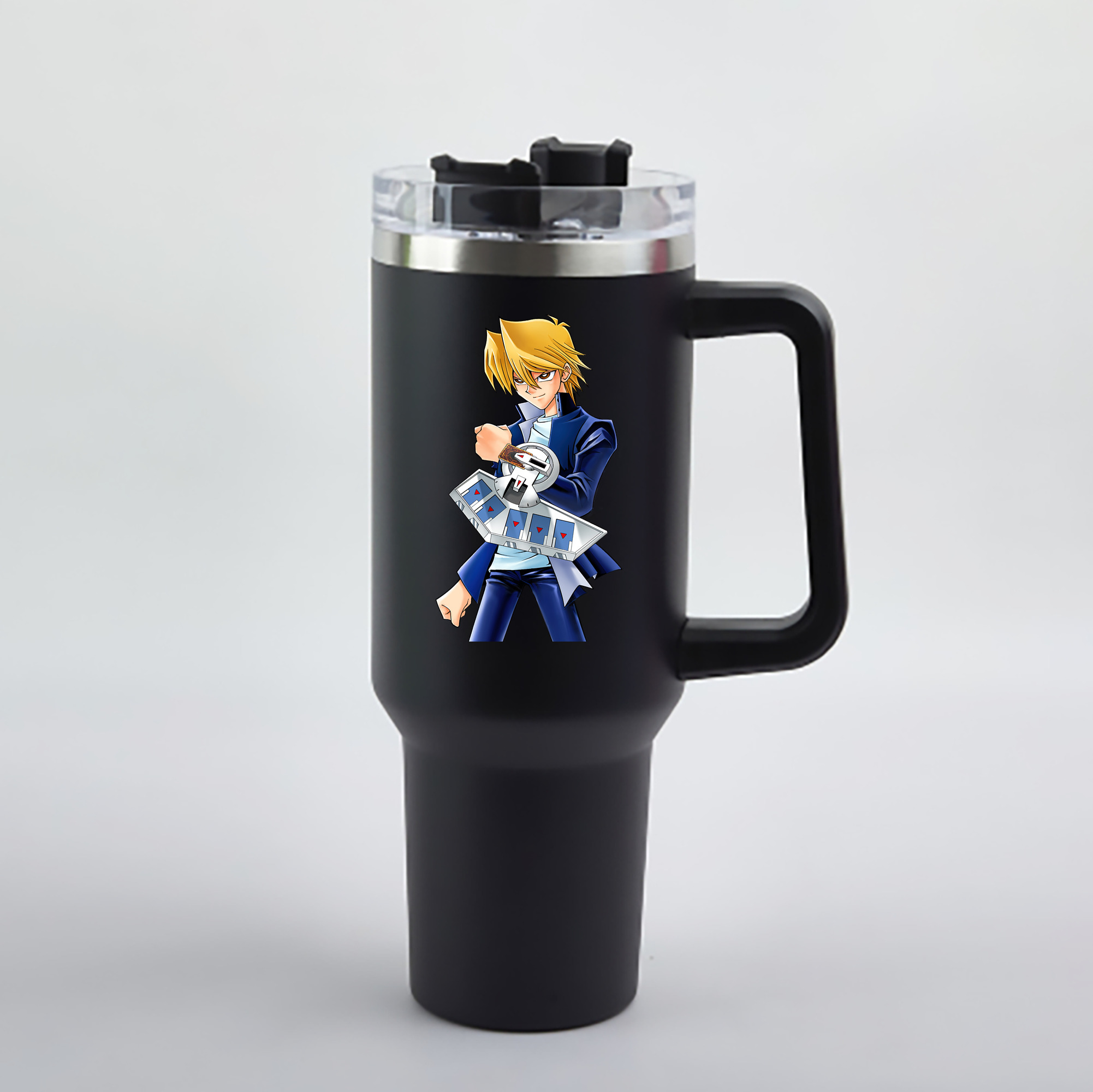 （画像用） 遊☆戯☆王 Yu-Gi-Oh! 1200mL車用タンブラー - クリスタルステッカー（プラスチックストロー付き）