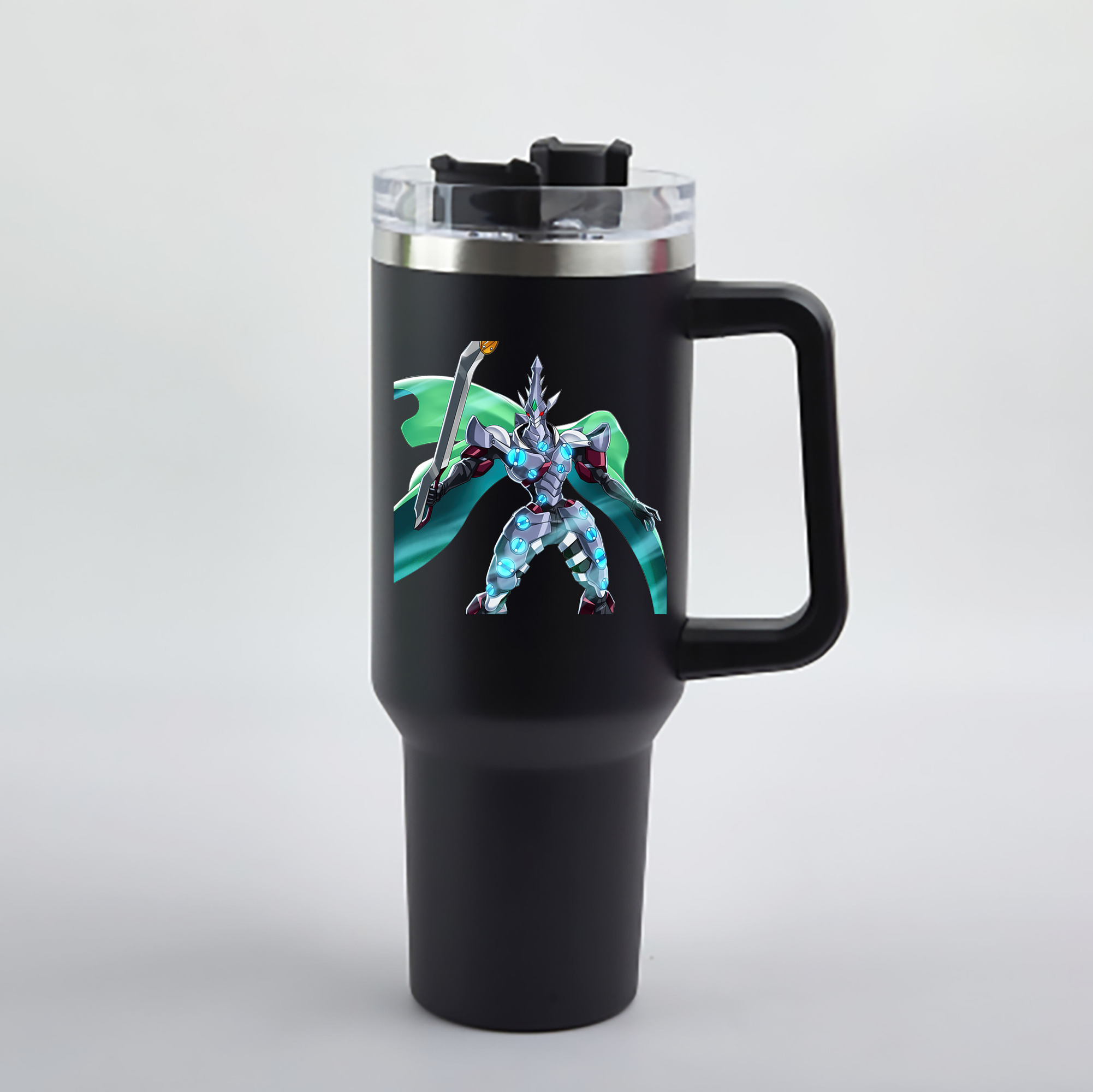 （画像用） 遊☆戯☆王 Yu-Gi-Oh! 1200mL車用タンブラー - クリスタルステッカー（プラスチックストロー付き）