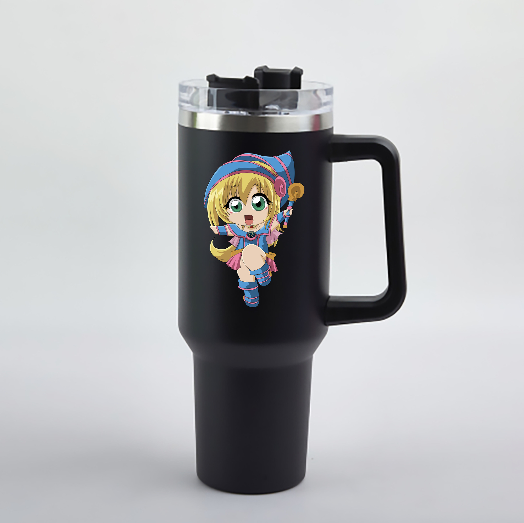 （画像用） 遊☆戯☆王 Yu-Gi-Oh! 1200mL車用タンブラー - クリスタルステッカー（プラスチックストロー付き）