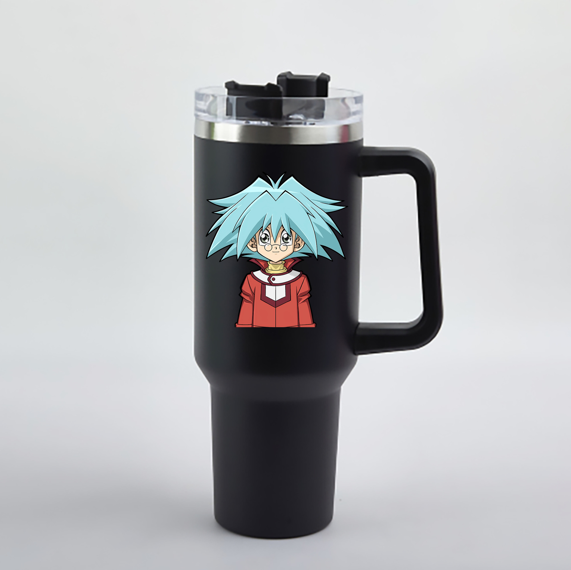 （画像用） 遊☆戯☆王 Yu-Gi-Oh! 1200mL車用タンブラー - クリスタルステッカー（プラスチックストロー付き）