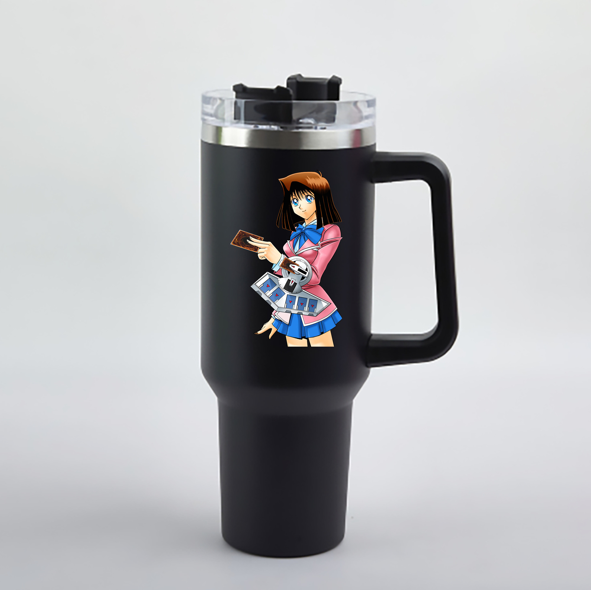 （画像用） 遊☆戯☆王 Yu-Gi-Oh! 1200mL車用タンブラー - クリスタルステッカー（プラスチックストロー付き）