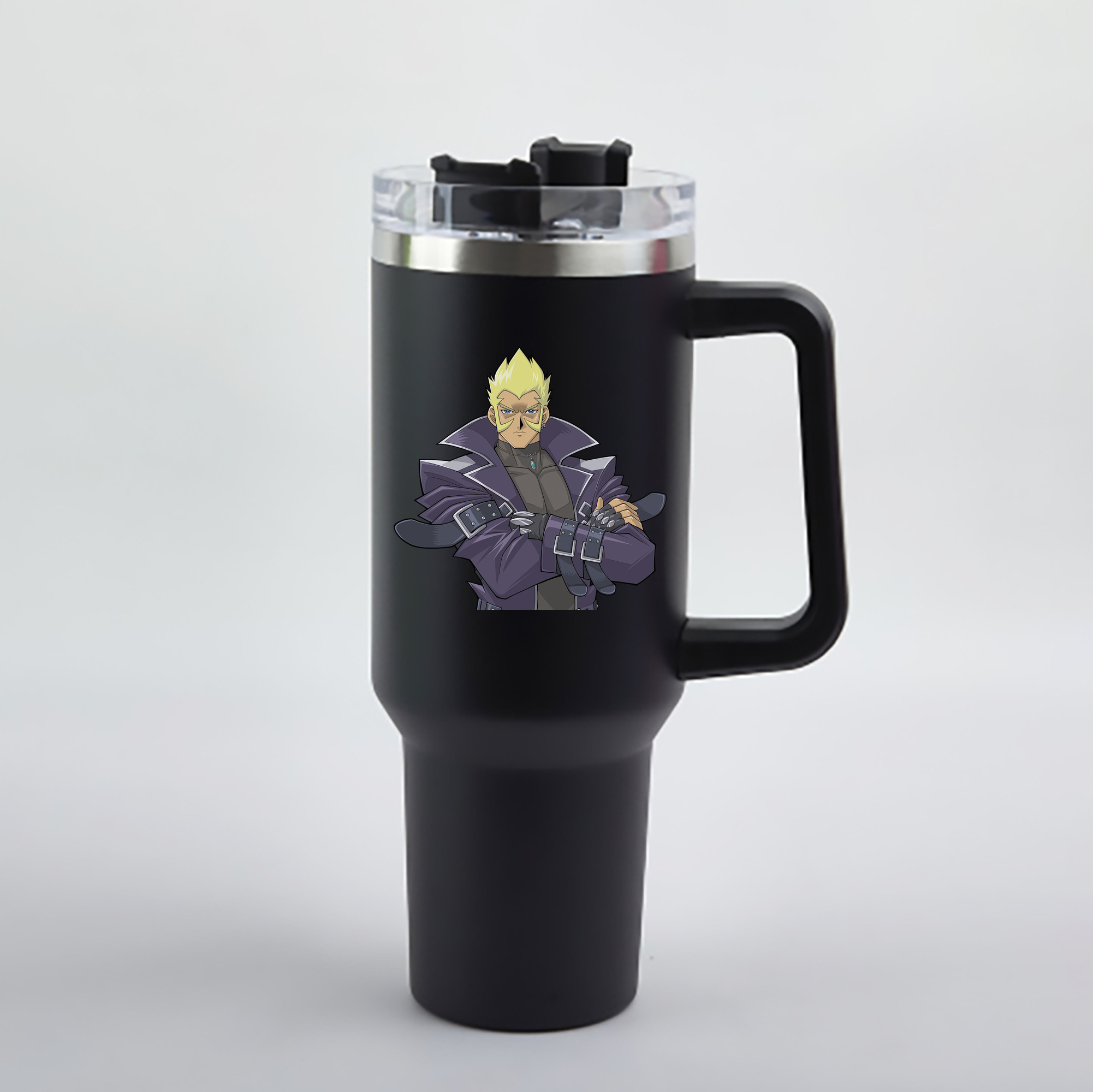 （画像用） 遊☆戯☆王 Yu-Gi-Oh! 1200mL車用タンブラー - クリスタルステッカー（プラスチックストロー付き）