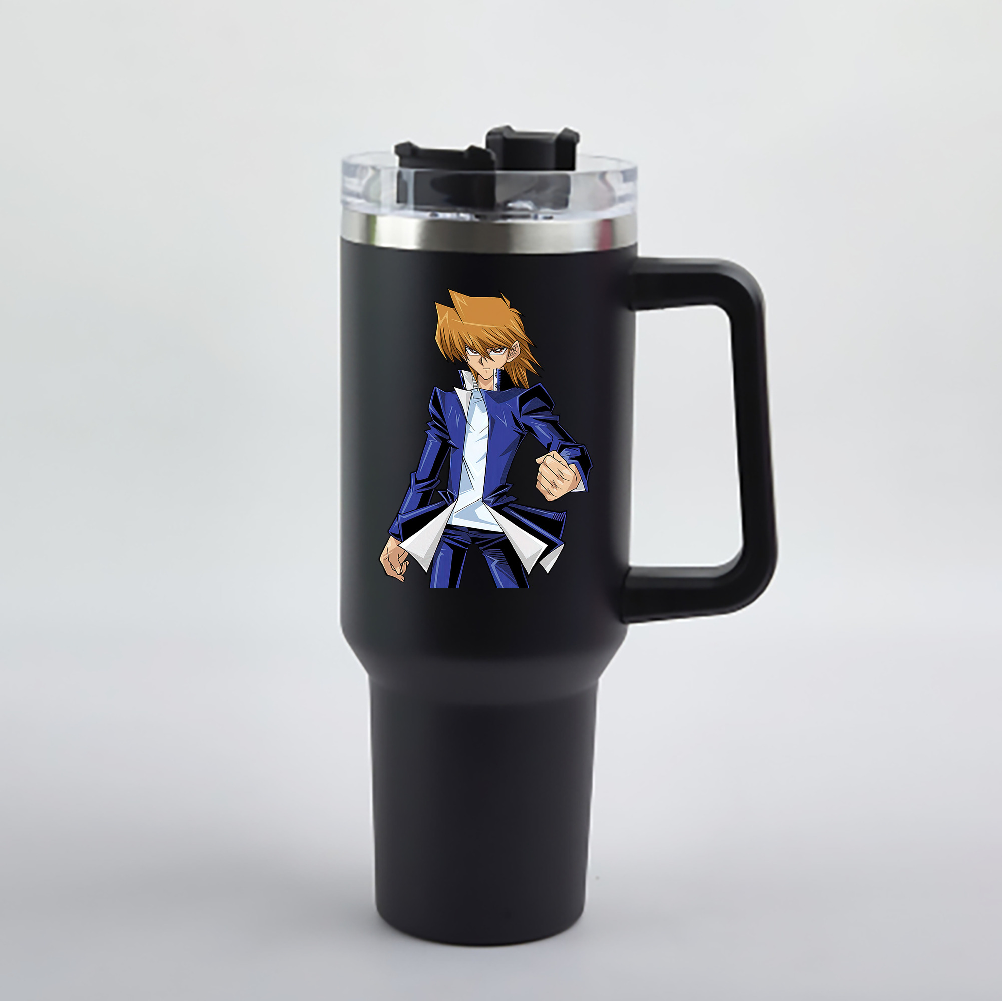 （画像用） 遊☆戯☆王 Yu-Gi-Oh! 1200mL車用タンブラー - クリスタルステッカー（プラスチックストロー付き）