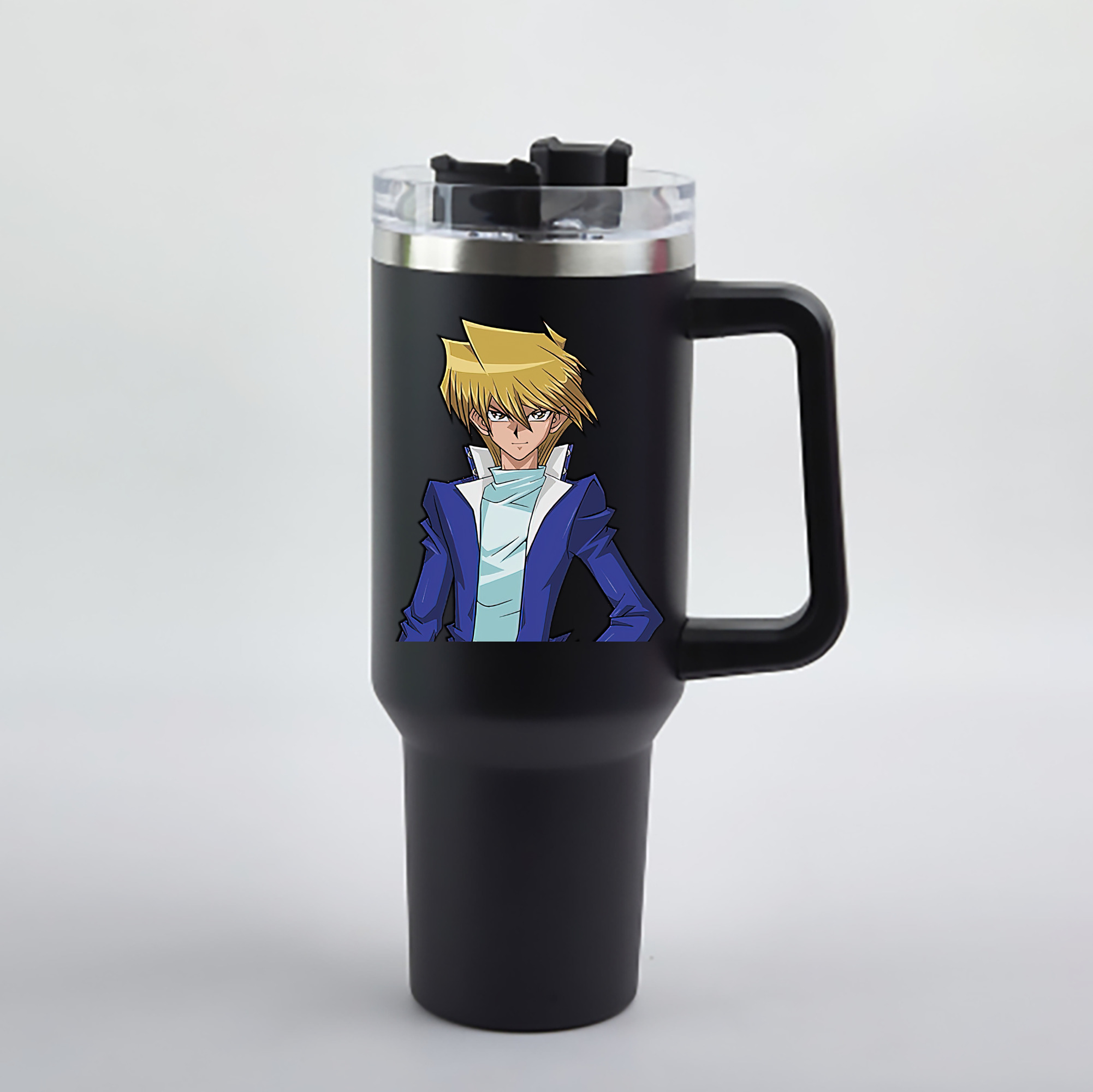 （画像用） 遊☆戯☆王 Yu-Gi-Oh! 1200mL車用タンブラー - クリスタルステッカー（プラスチックストロー付き）