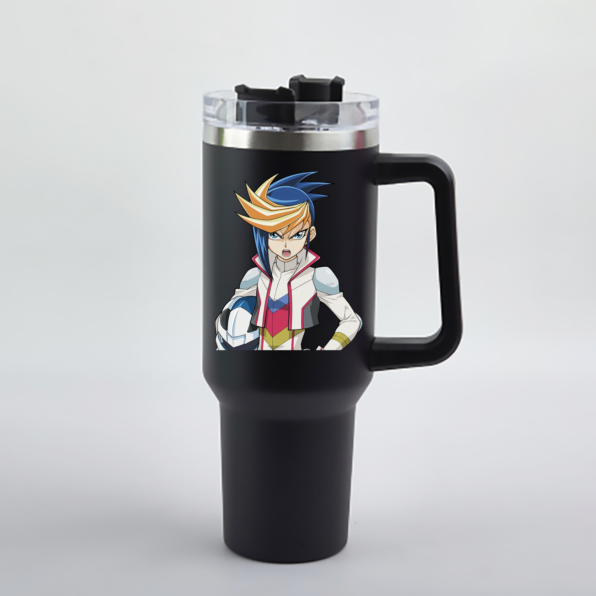 （画像用） 遊☆戯☆王 Yu-Gi-Oh! 1200mL車用タンブラー - クリスタルステッカー（プラスチックストロー付き）