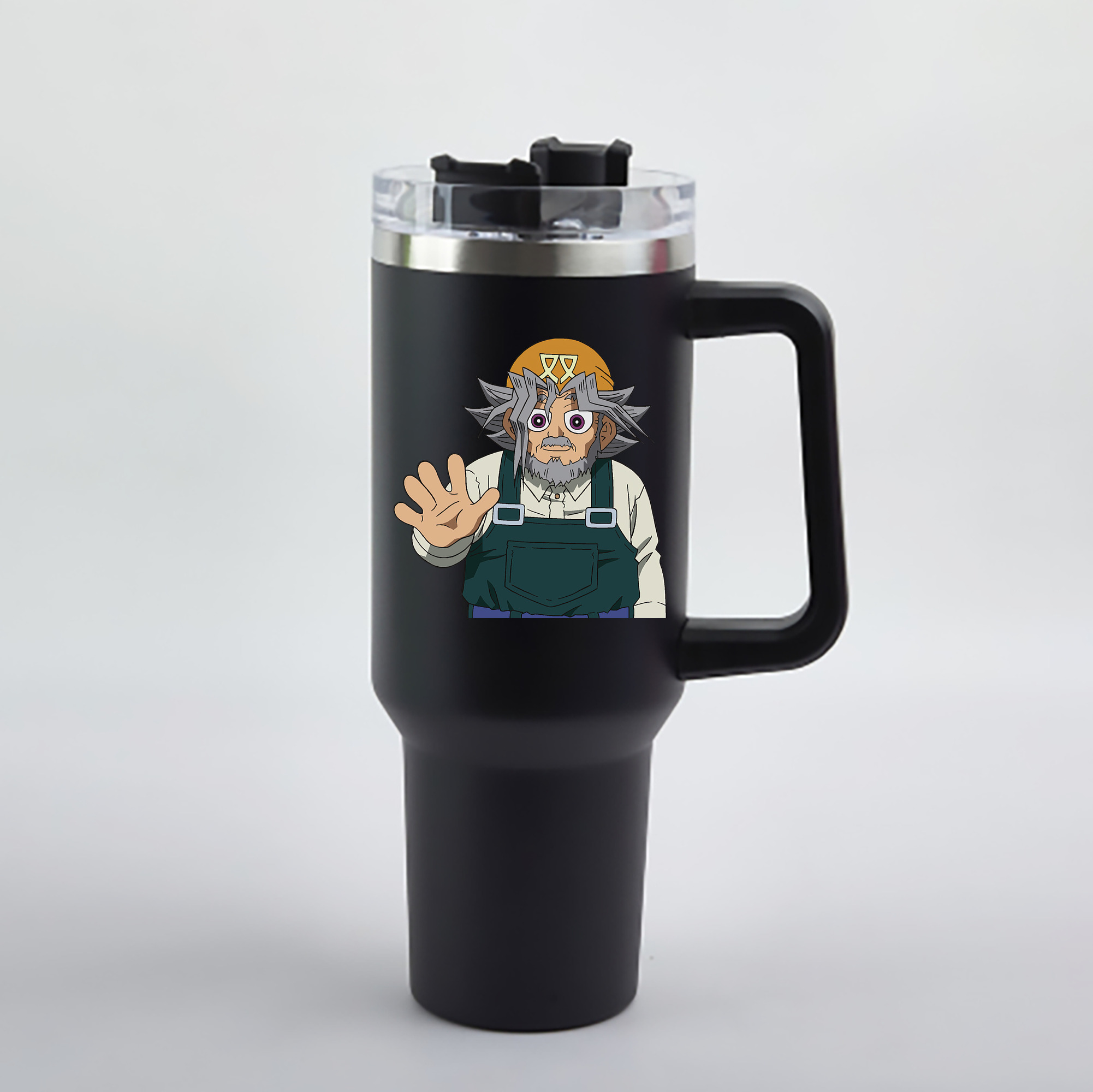 （画像用） 遊☆戯☆王 Yu-Gi-Oh! 1200mL車用タンブラー - クリスタルステッカー（プラスチックストロー付き）