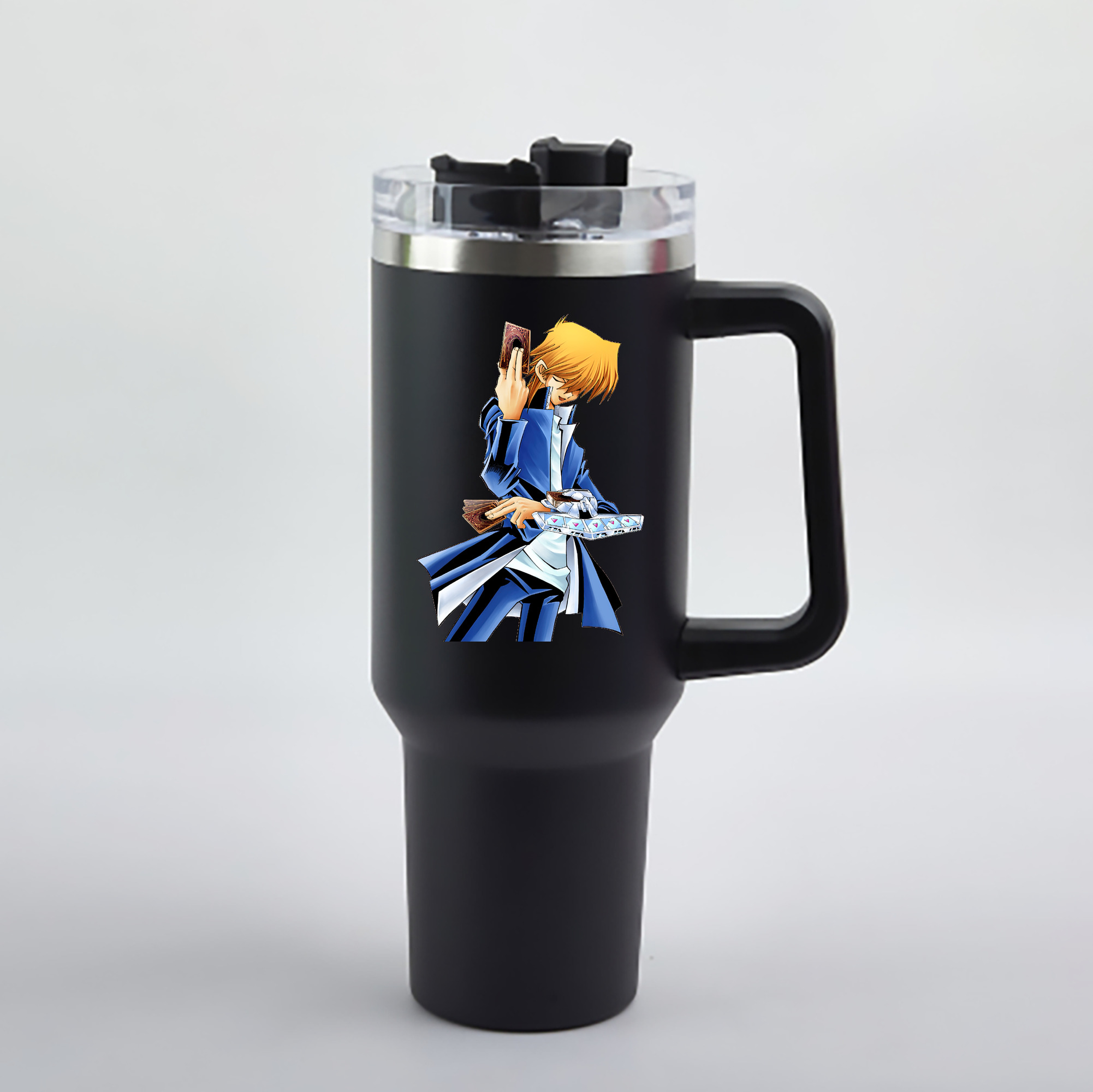 （画像用） 遊☆戯☆王 Yu-Gi-Oh! 1200mL車用タンブラー - クリスタルステッカー（プラスチックストロー付き）