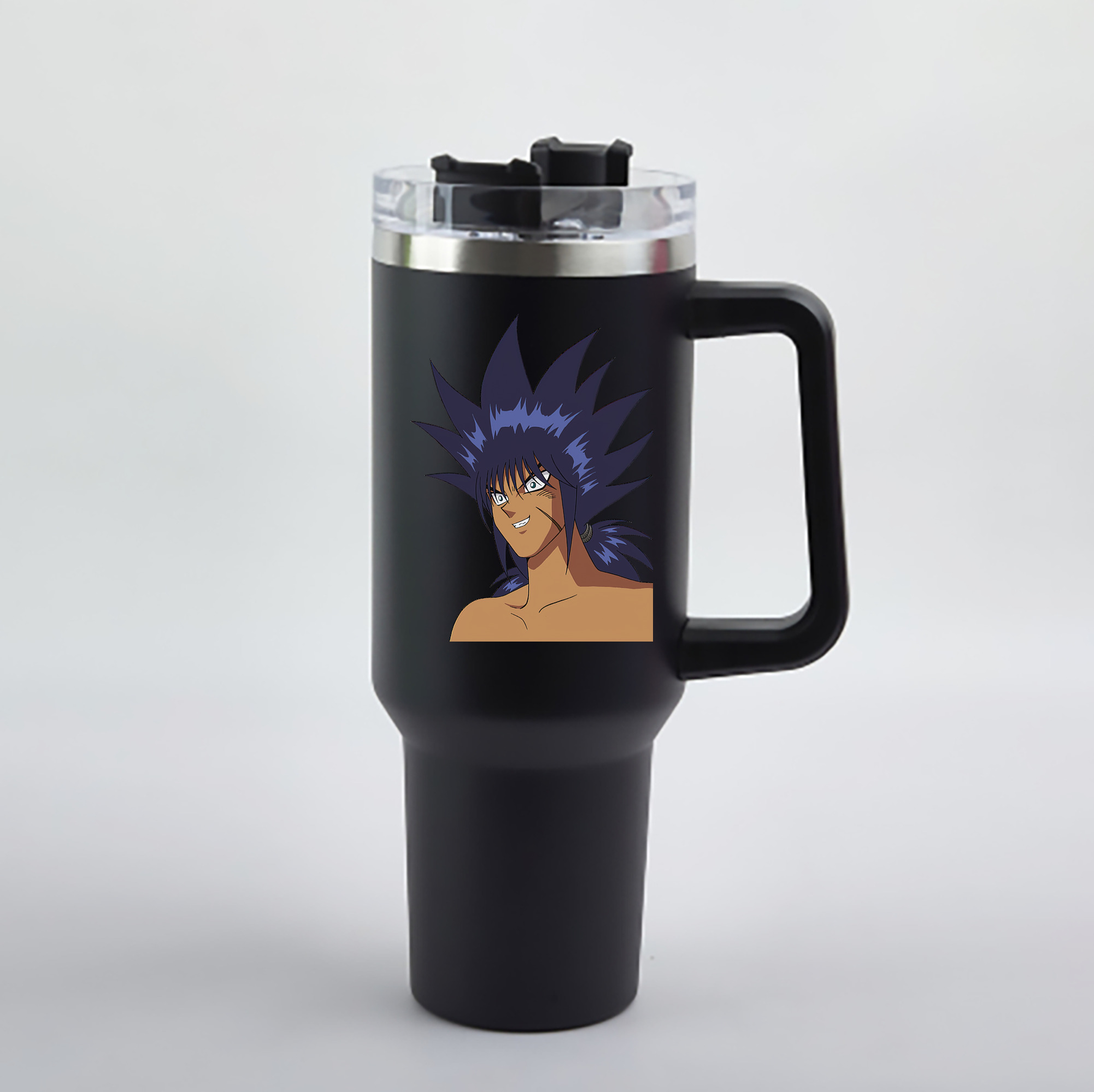 （画像用） 遊☆戯☆王 Yu-Gi-Oh! 1200mL車用タンブラー - クリスタルステッカー（プラスチックストロー付き）