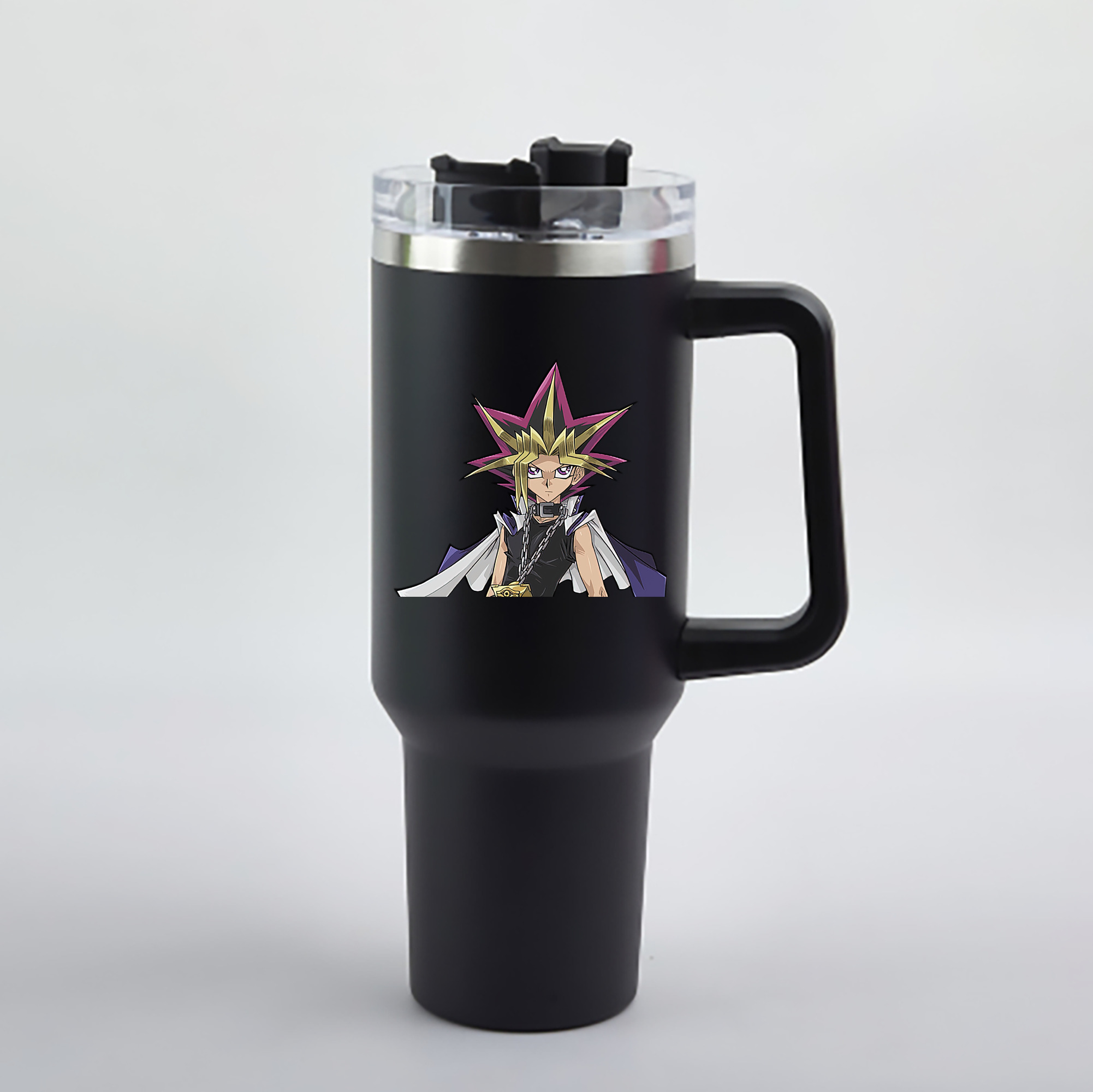 （画像用） 遊☆戯☆王 Yu-Gi-Oh! 1200mL車用タンブラー - クリスタルステッカー（プラスチックストロー付き）