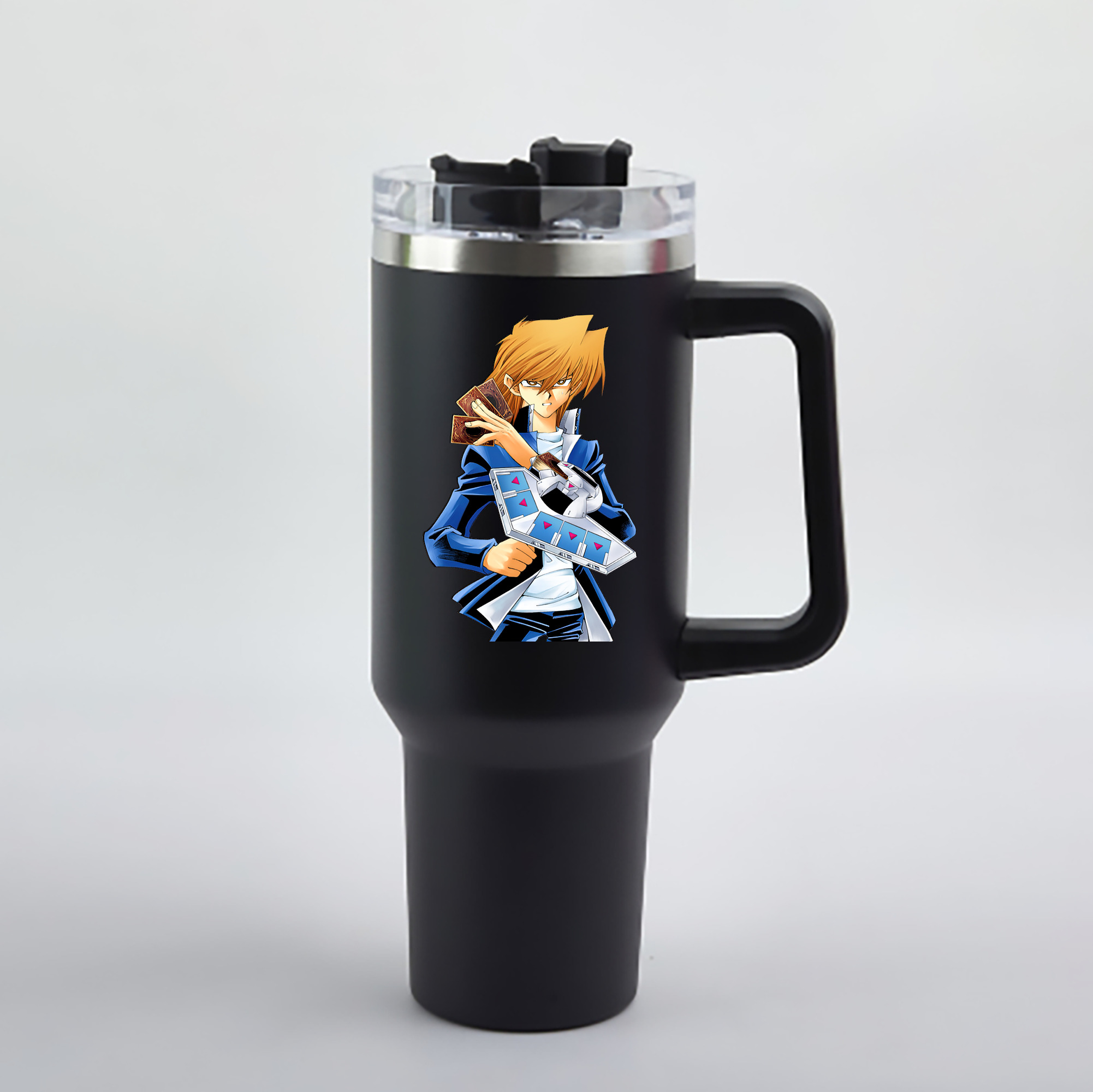 （画像用） 遊☆戯☆王 Yu-Gi-Oh! 1200mL車用タンブラー - クリスタルステッカー（プラスチックストロー付き）