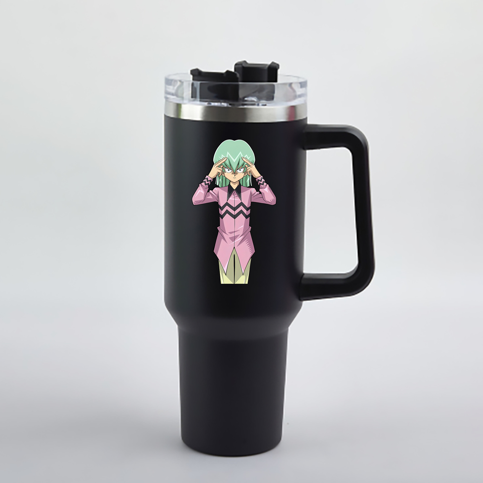 （画像用） 遊☆戯☆王 Yu-Gi-Oh! 1200mL車用タンブラー - クリスタルステッカー（プラスチックストロー付き）