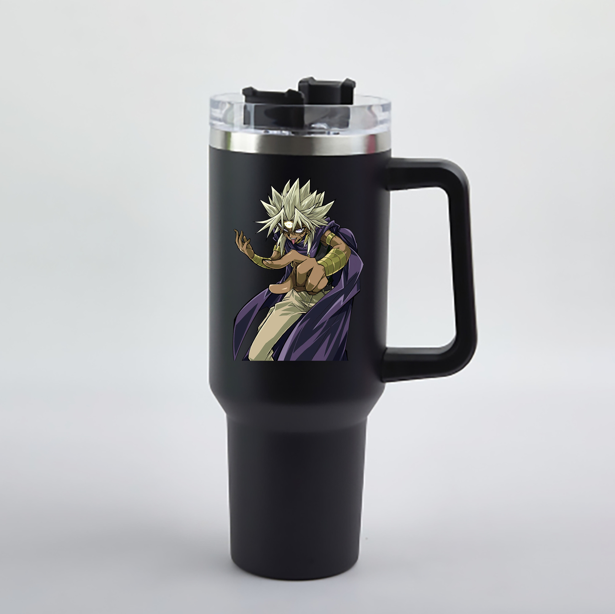 （画像用） 遊☆戯☆王 Yu-Gi-Oh! 1200mL車用タンブラー - クリスタルステッカー（プラスチックストロー付き）