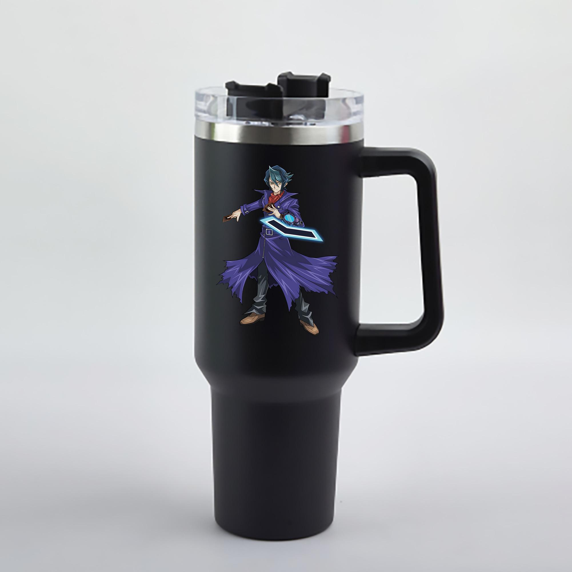 （画像用） 遊☆戯☆王 Yu-Gi-Oh! 1200mL車用タンブラー - クリスタルステッカー（プラスチックストロー付き）