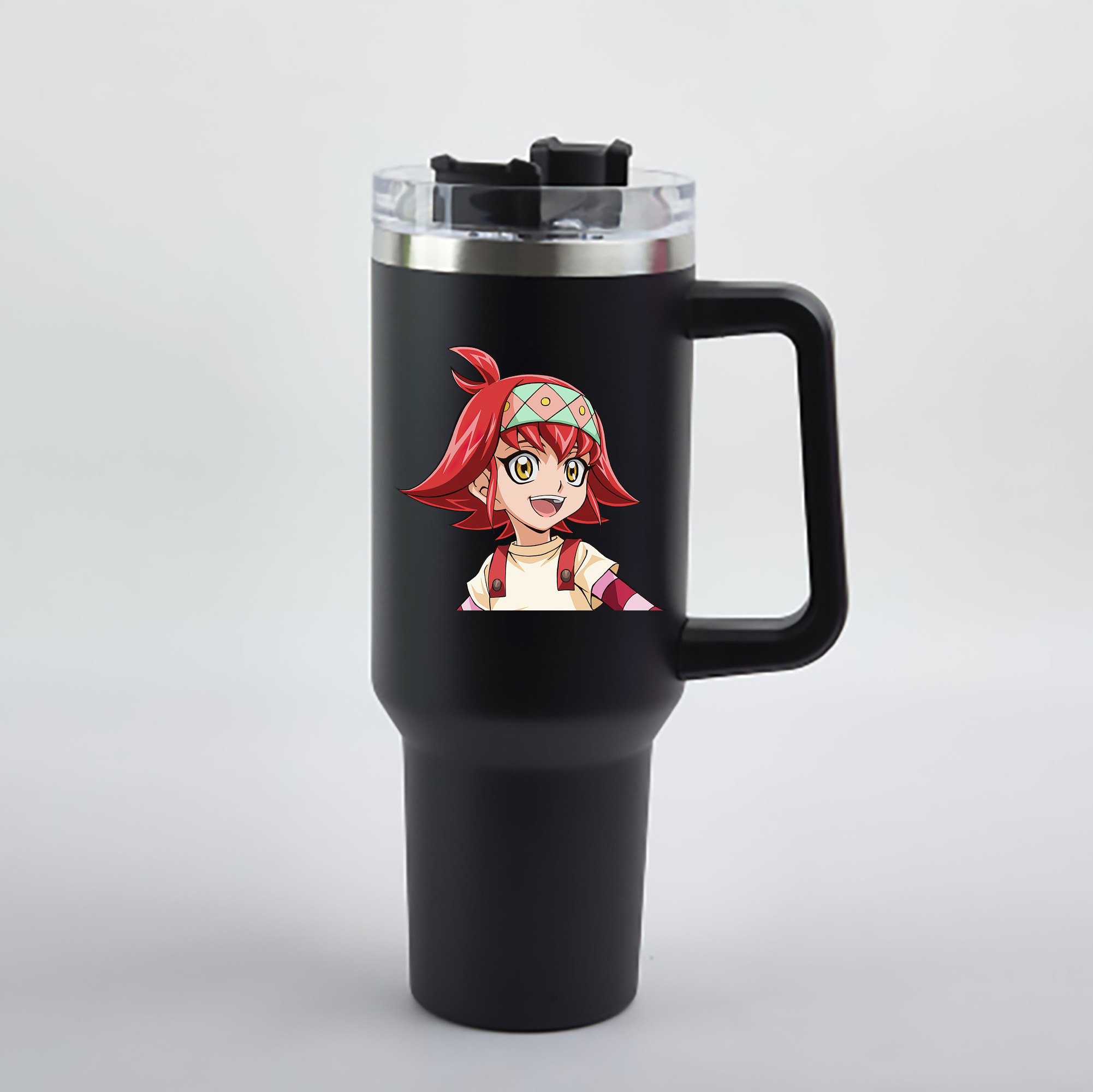 （画像用） 遊☆戯☆王 Yu-Gi-Oh! 1200mL車用タンブラー - クリスタルステッカー（プラスチックストロー付き）