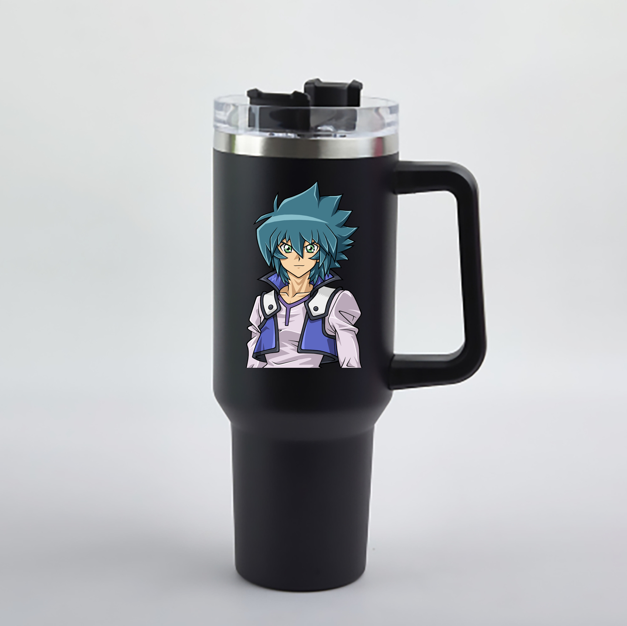 （画像用） 遊☆戯☆王 Yu-Gi-Oh! 1200mL車用タンブラー - クリスタルステッカー（プラスチックストロー付き）