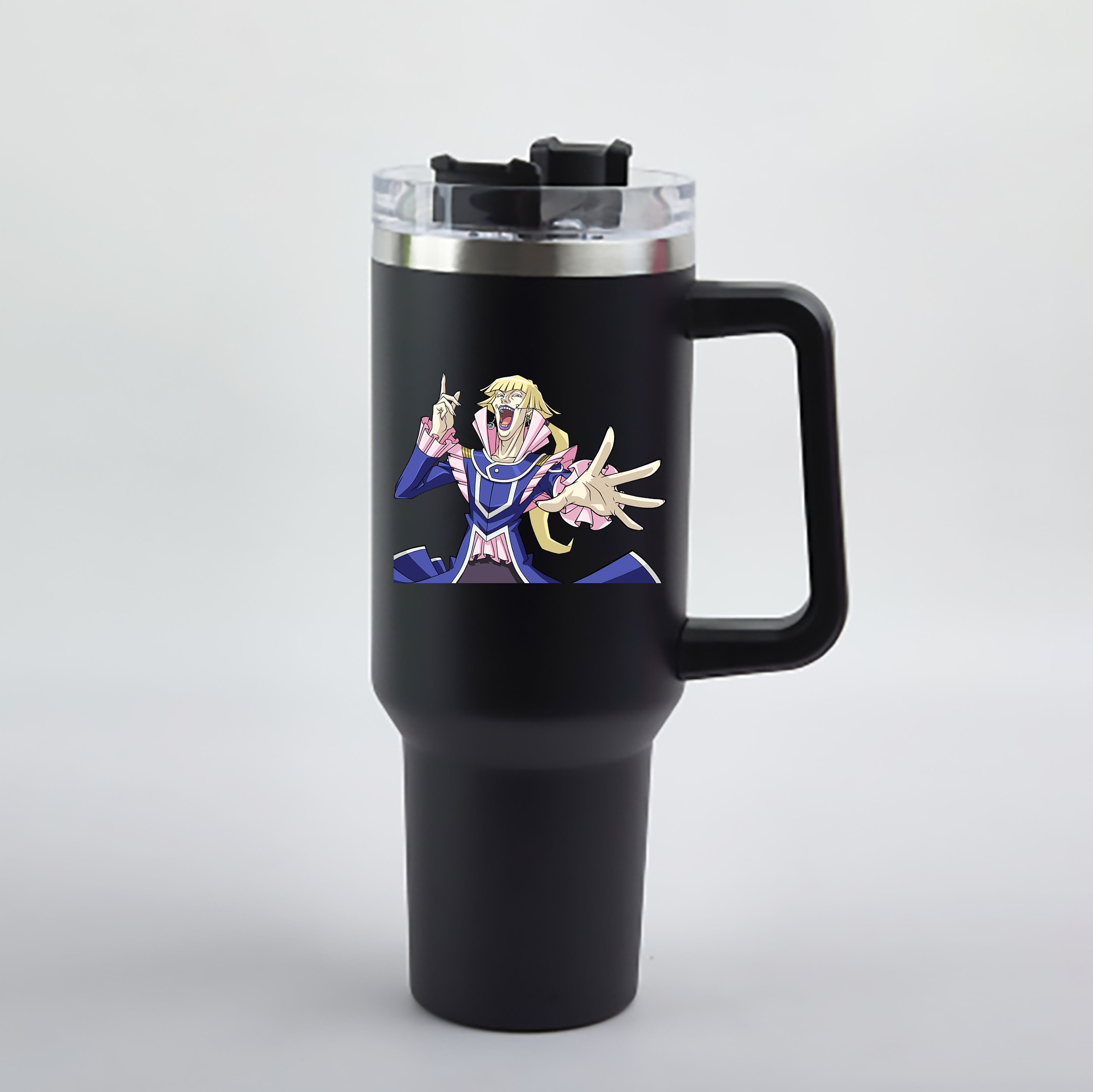 （画像用） 遊☆戯☆王 Yu-Gi-Oh! 1200mL車用タンブラー - クリスタルステッカー（プラスチックストロー付き）