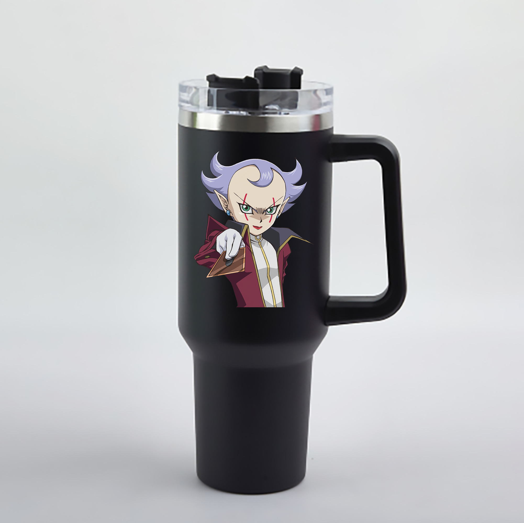 （画像用） 遊☆戯☆王 Yu-Gi-Oh! 1200mL車用タンブラー - クリスタルステッカー（プラスチックストロー付き）
