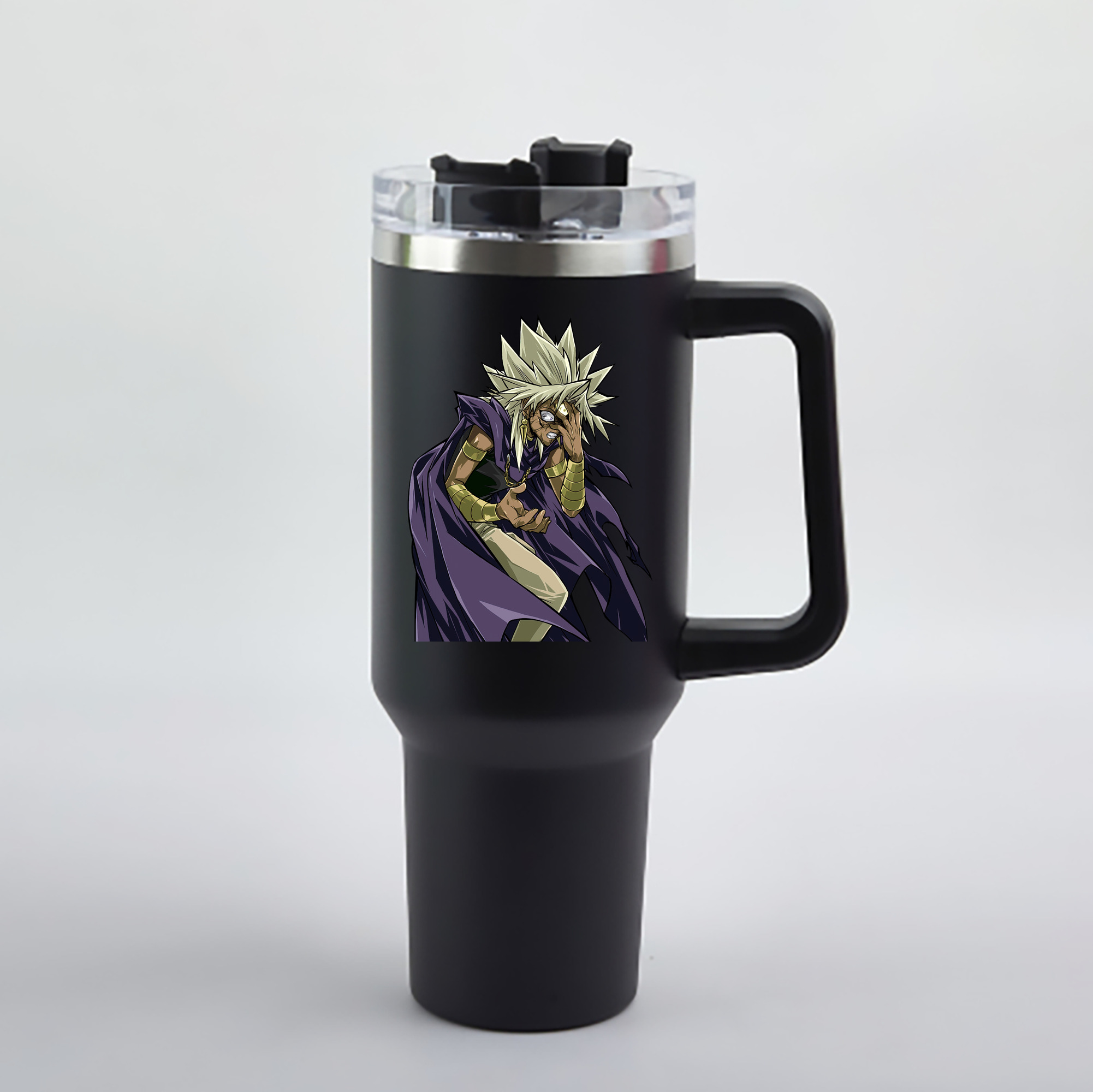 （画像用） 遊☆戯☆王 Yu-Gi-Oh! 1200mL車用タンブラー - クリスタルステッカー（プラスチックストロー付き）