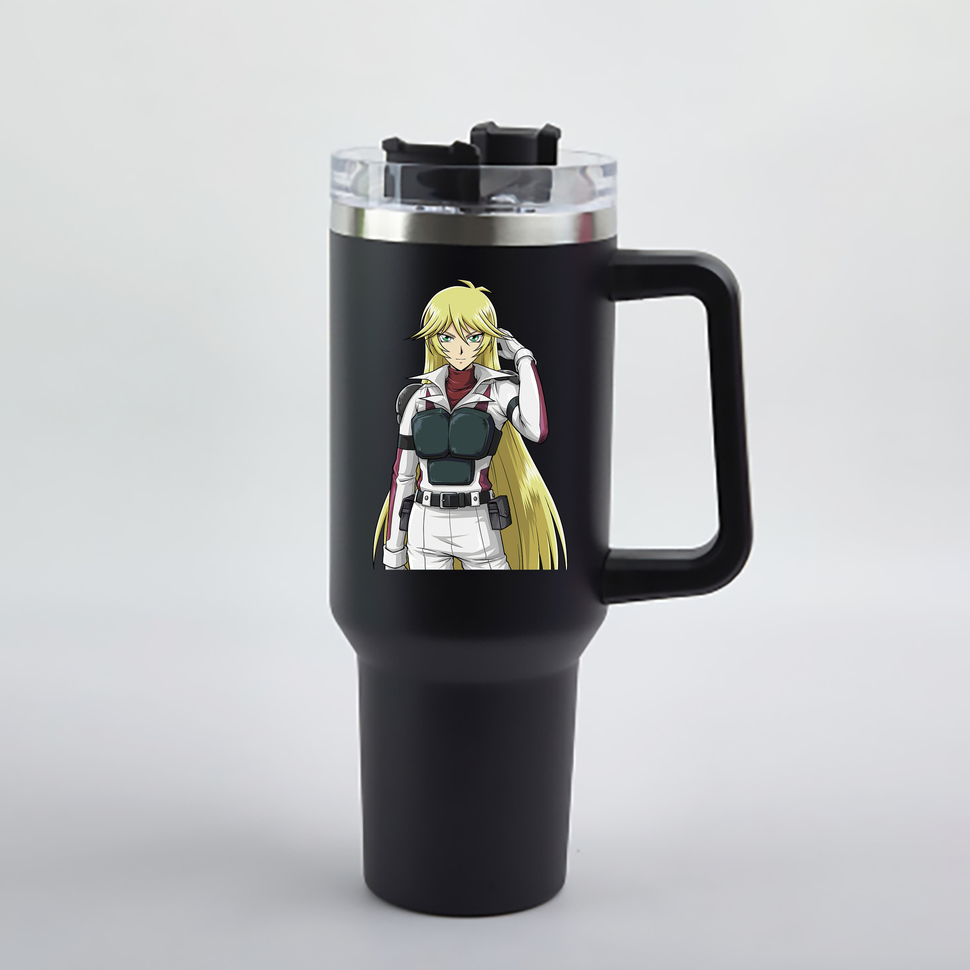 （画像用） 遊☆戯☆王 Yu-Gi-Oh! 1200mL車用タンブラー - クリスタルステッカー（プラスチックストロー付き）