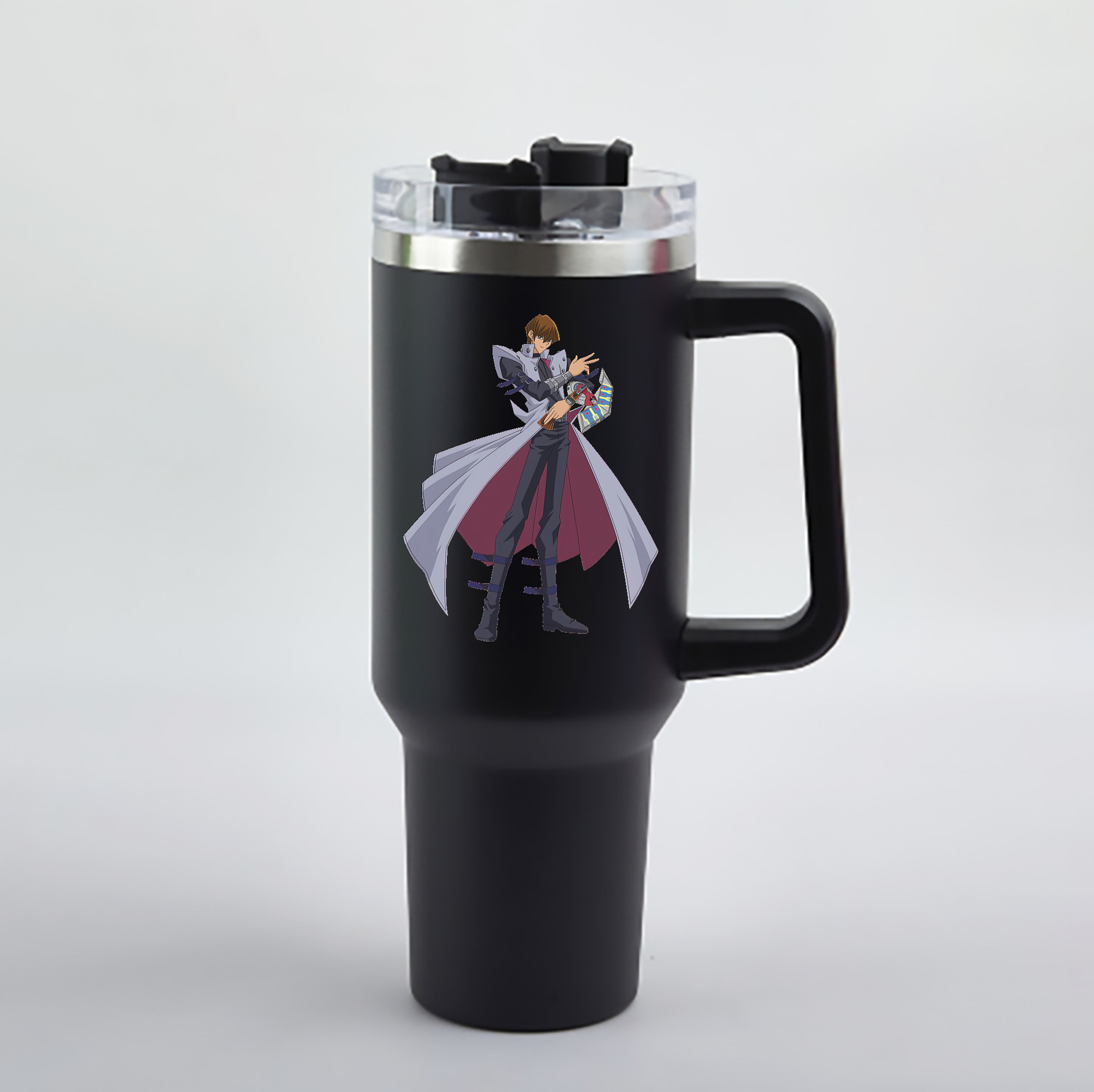 （画像用） 遊☆戯☆王 Yu-Gi-Oh! 1200mL車用タンブラー - クリスタルステッカー（プラスチックストロー付き）