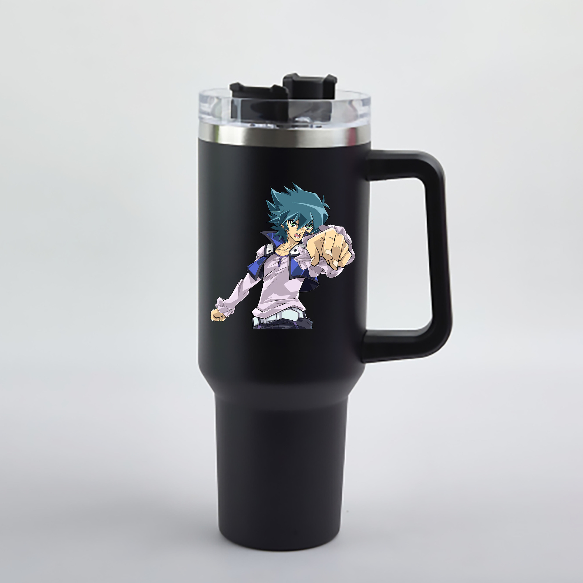 （画像用） 遊☆戯☆王 Yu-Gi-Oh! 1200mL車用タンブラー - クリスタルステッカー（プラスチックストロー付き）
