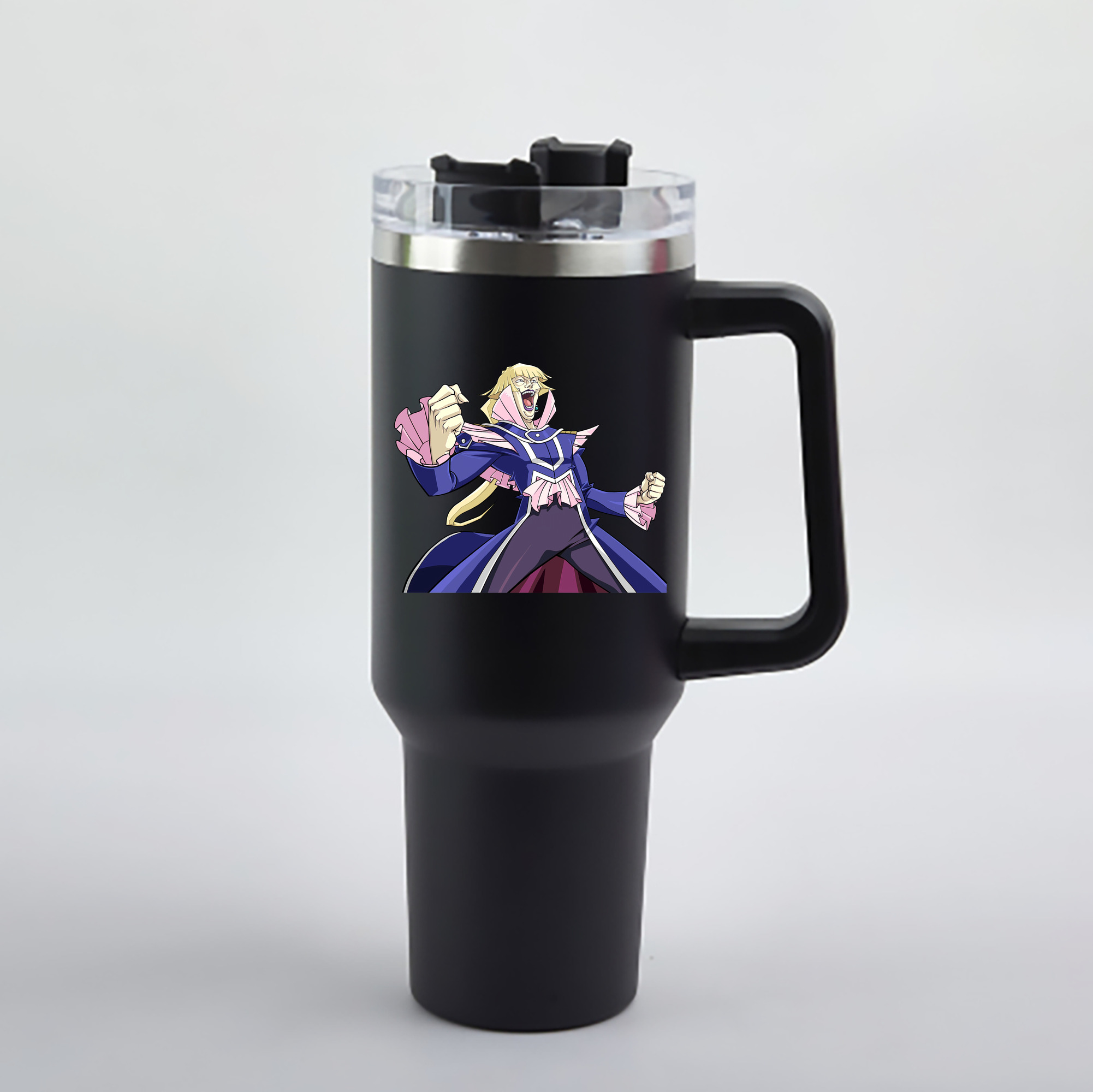 （画像用） 遊☆戯☆王 Yu-Gi-Oh! 1200mL車用タンブラー - クリスタルステッカー（プラスチックストロー付き）