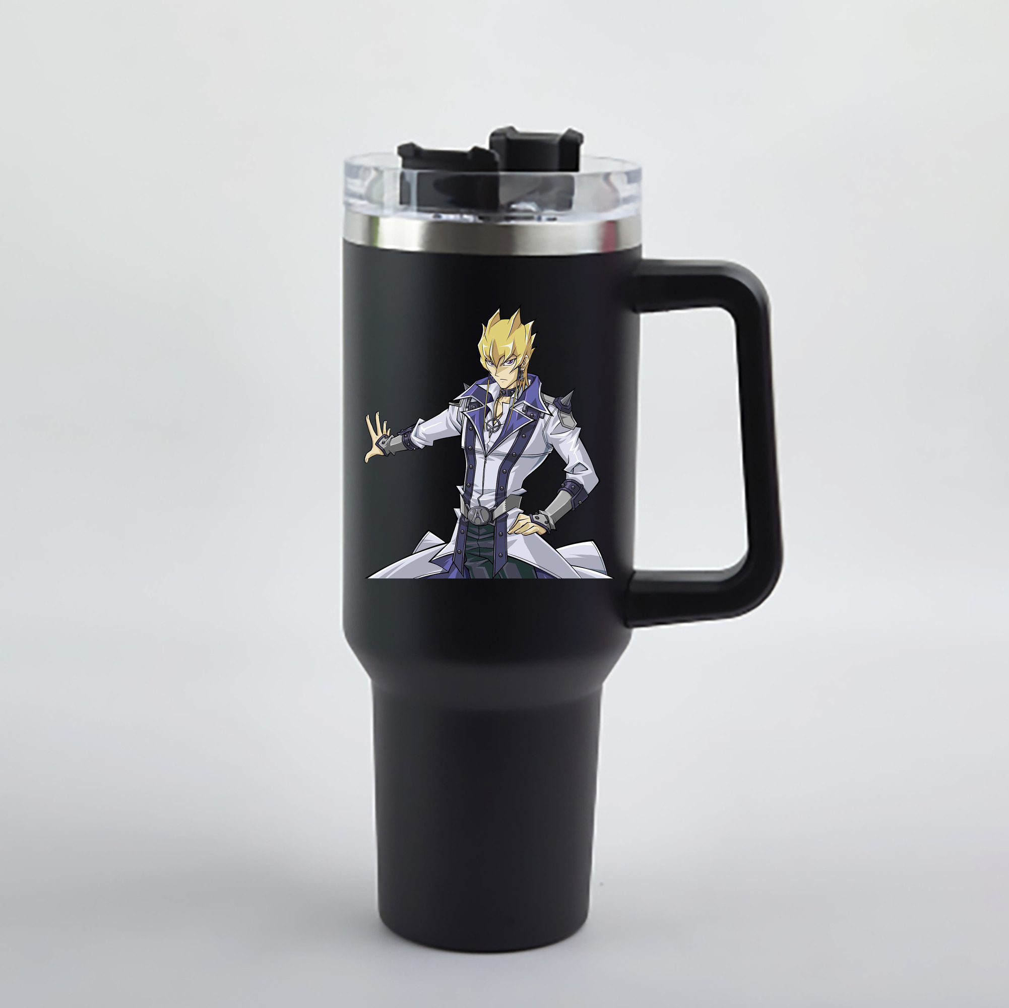 （画像用） 遊☆戯☆王 Yu-Gi-Oh! 1200mL車用タンブラー - クリスタルステッカー（プラスチックストロー付き）
