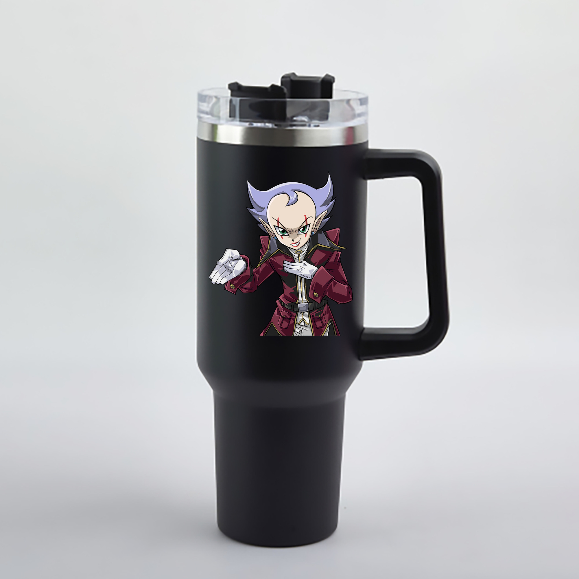 （画像用） 遊☆戯☆王 Yu-Gi-Oh! 1200mL車用タンブラー - クリスタルステッカー（プラスチックストロー付き）