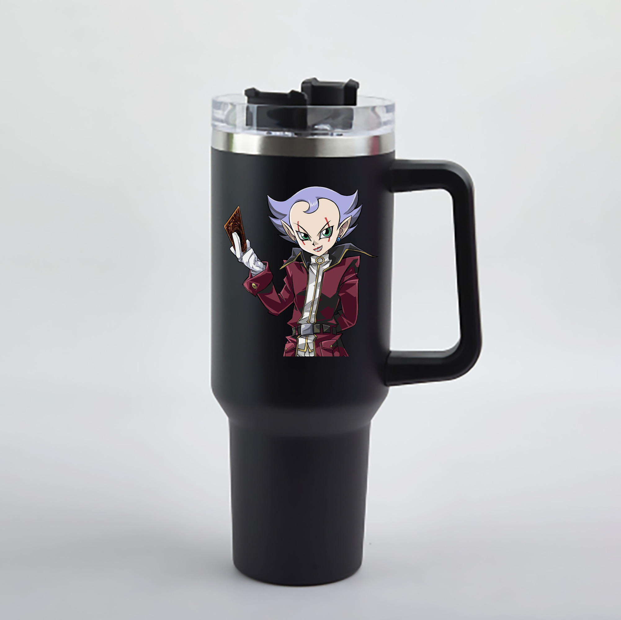 （画像用） 遊☆戯☆王 Yu-Gi-Oh! 1200mL車用タンブラー - クリスタルステッカー（プラスチックストロー付き）