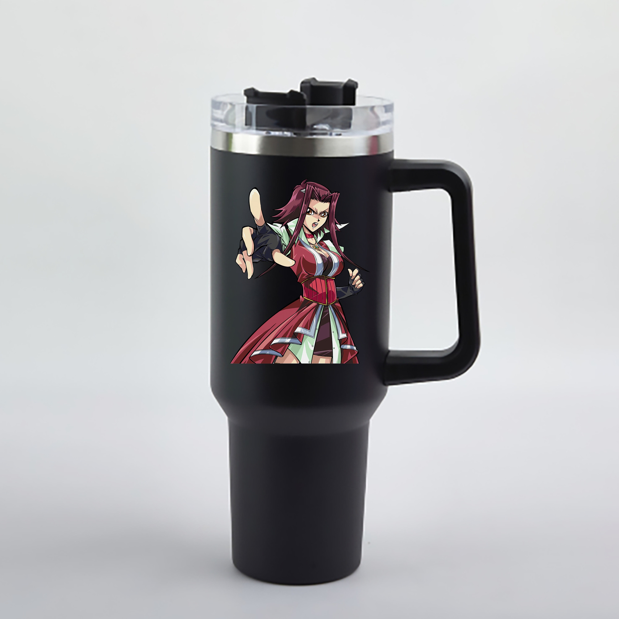 （画像用） 遊☆戯☆王 Yu-Gi-Oh! 1200mL車用タンブラー - クリスタルステッカー（プラスチックストロー付き）