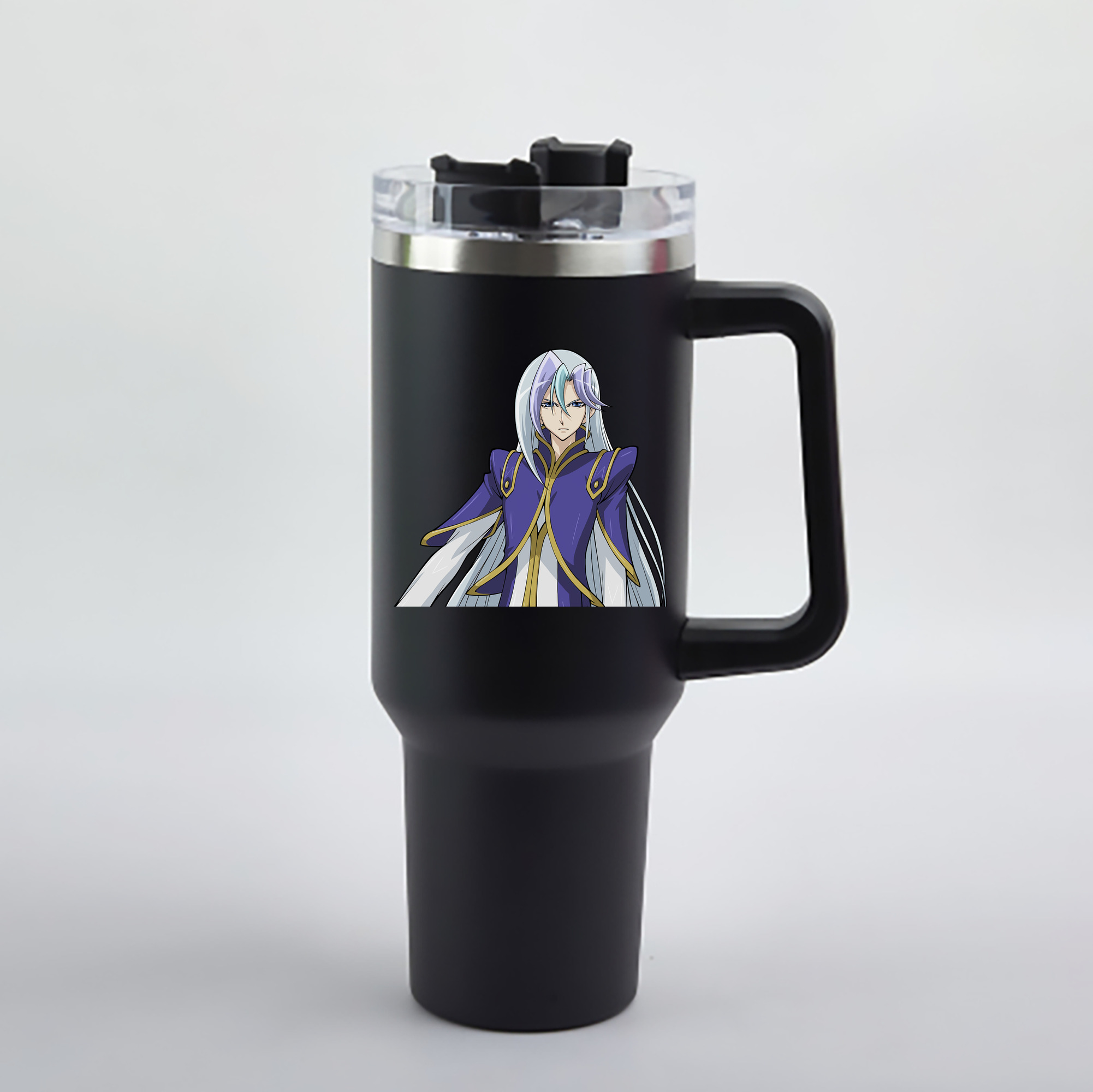 （画像用） 遊☆戯☆王 Yu-Gi-Oh! 1200mL車用タンブラー - クリスタルステッカー（プラスチックストロー付き）