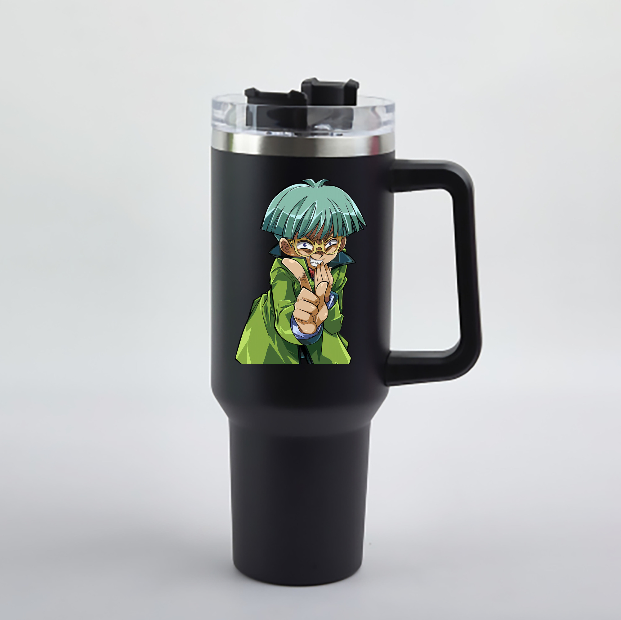 （画像用） 遊☆戯☆王 Yu-Gi-Oh! 1200mL車用タンブラー - クリスタルステッカー（プラスチックストロー付き）