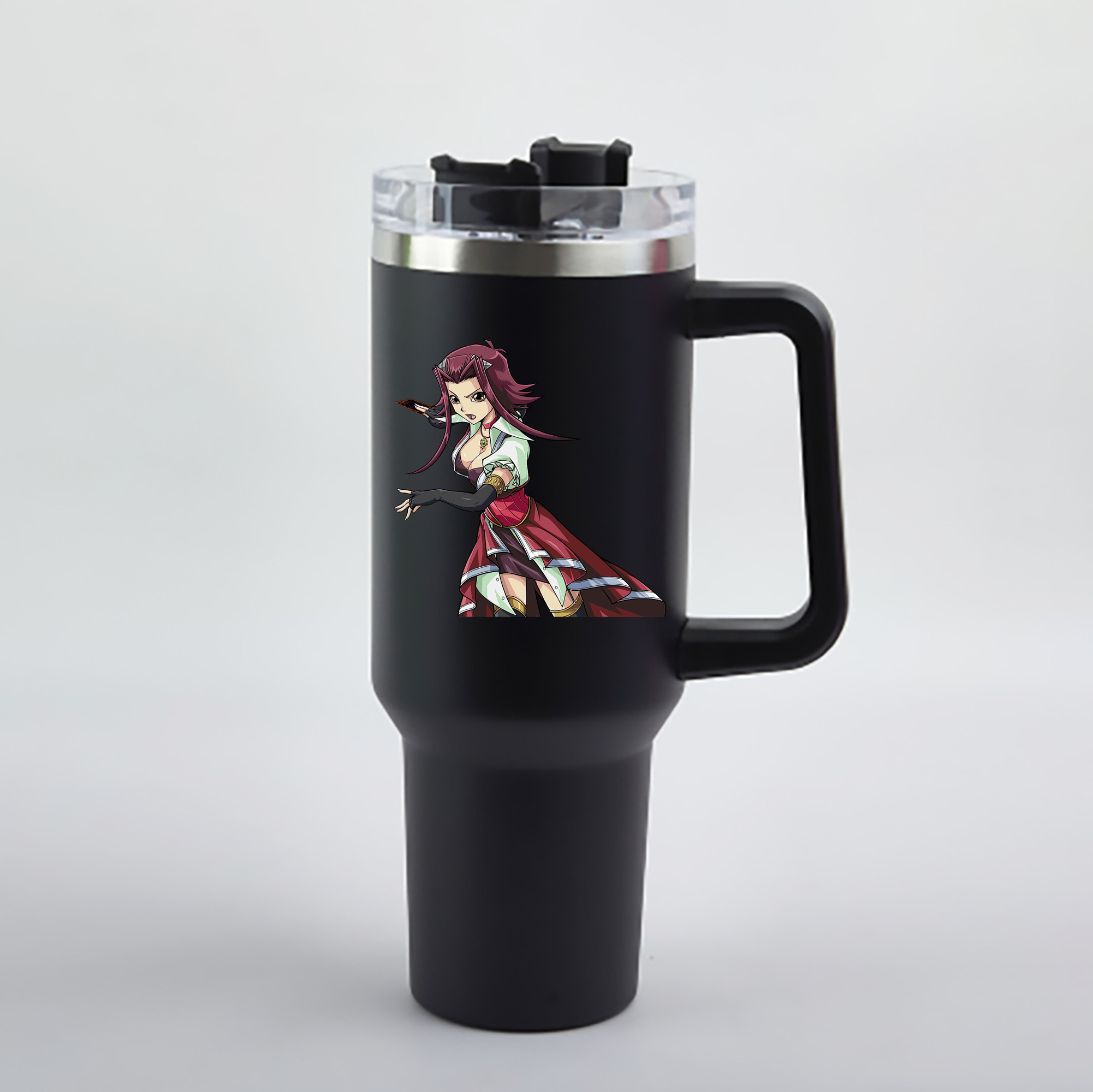 （画像用） 遊☆戯☆王 Yu-Gi-Oh! 1200mL車用タンブラー - クリスタルステッカー（プラスチックストロー付き）