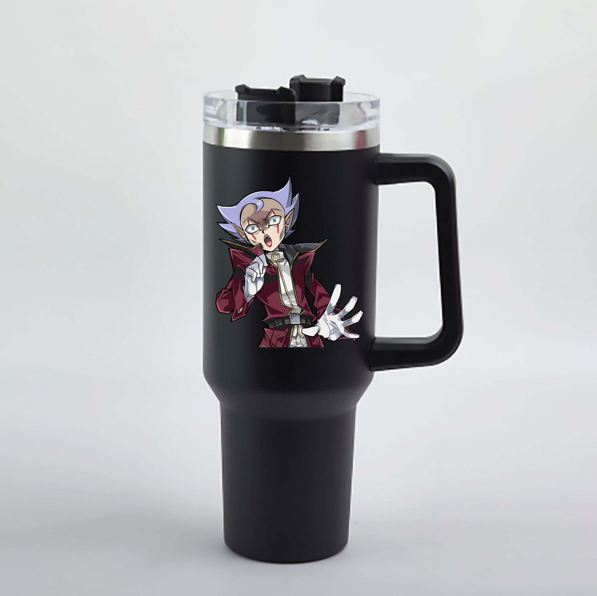（画像用） 遊☆戯☆王 Yu-Gi-Oh! 1200mL車用タンブラー - クリスタルステッカー（プラスチックストロー付き）