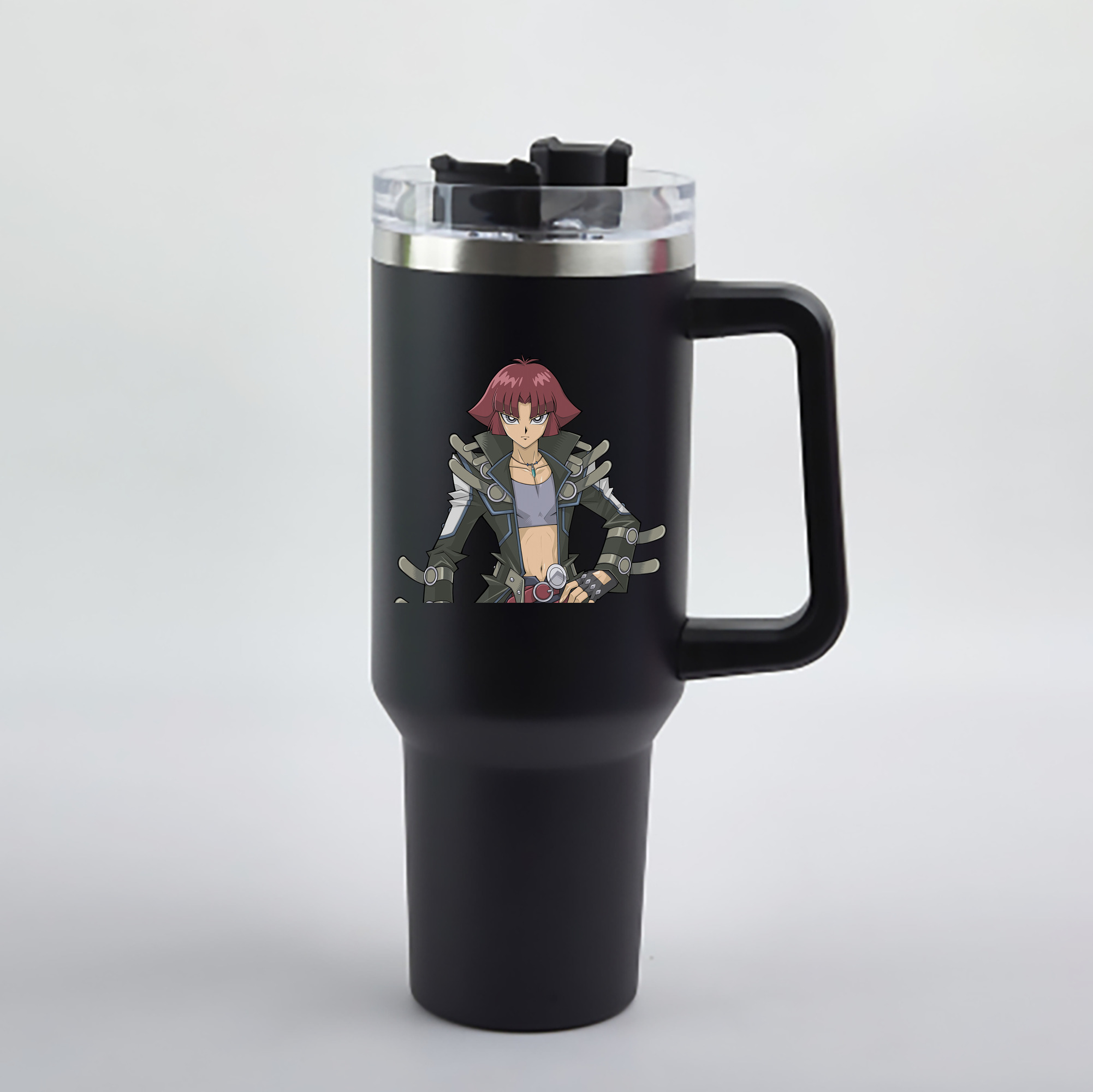 （画像用） 遊☆戯☆王 Yu-Gi-Oh! 1200mL車用タンブラー - クリスタルステッカー（プラスチックストロー付き）