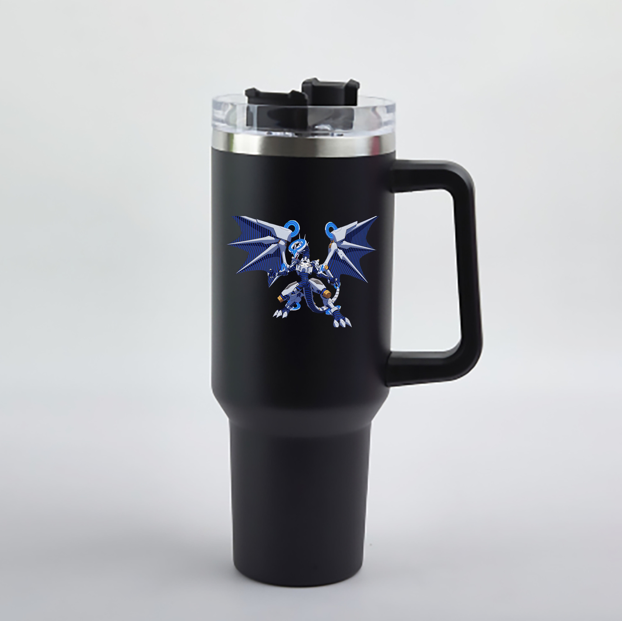 （画像用） 遊☆戯☆王 Yu-Gi-Oh! 1200mL車用タンブラー - クリスタルステッカー（プラスチックストロー付き）