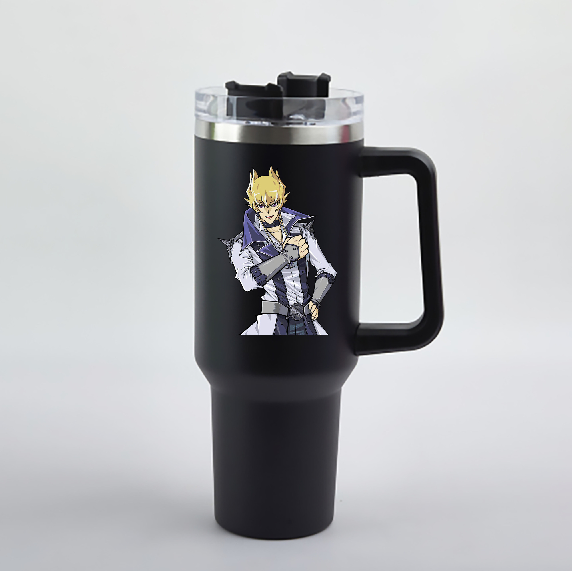 （画像用） 遊☆戯☆王 Yu-Gi-Oh! 1200mL車用タンブラー - クリスタルステッカー（プラスチックストロー付き）
