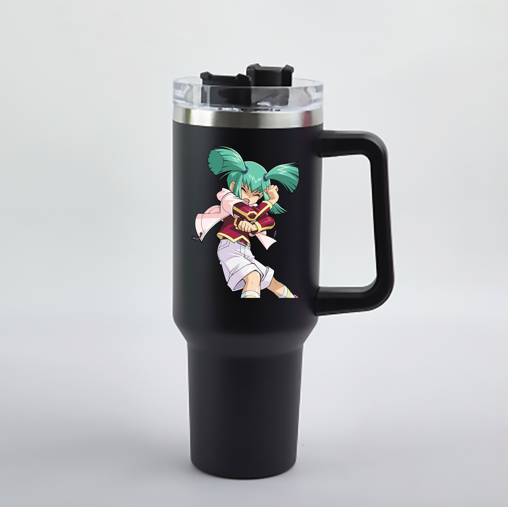 （画像用） 遊☆戯☆王 Yu-Gi-Oh! 1200mL車用タンブラー - クリスタルステッカー（プラスチックストロー付き）