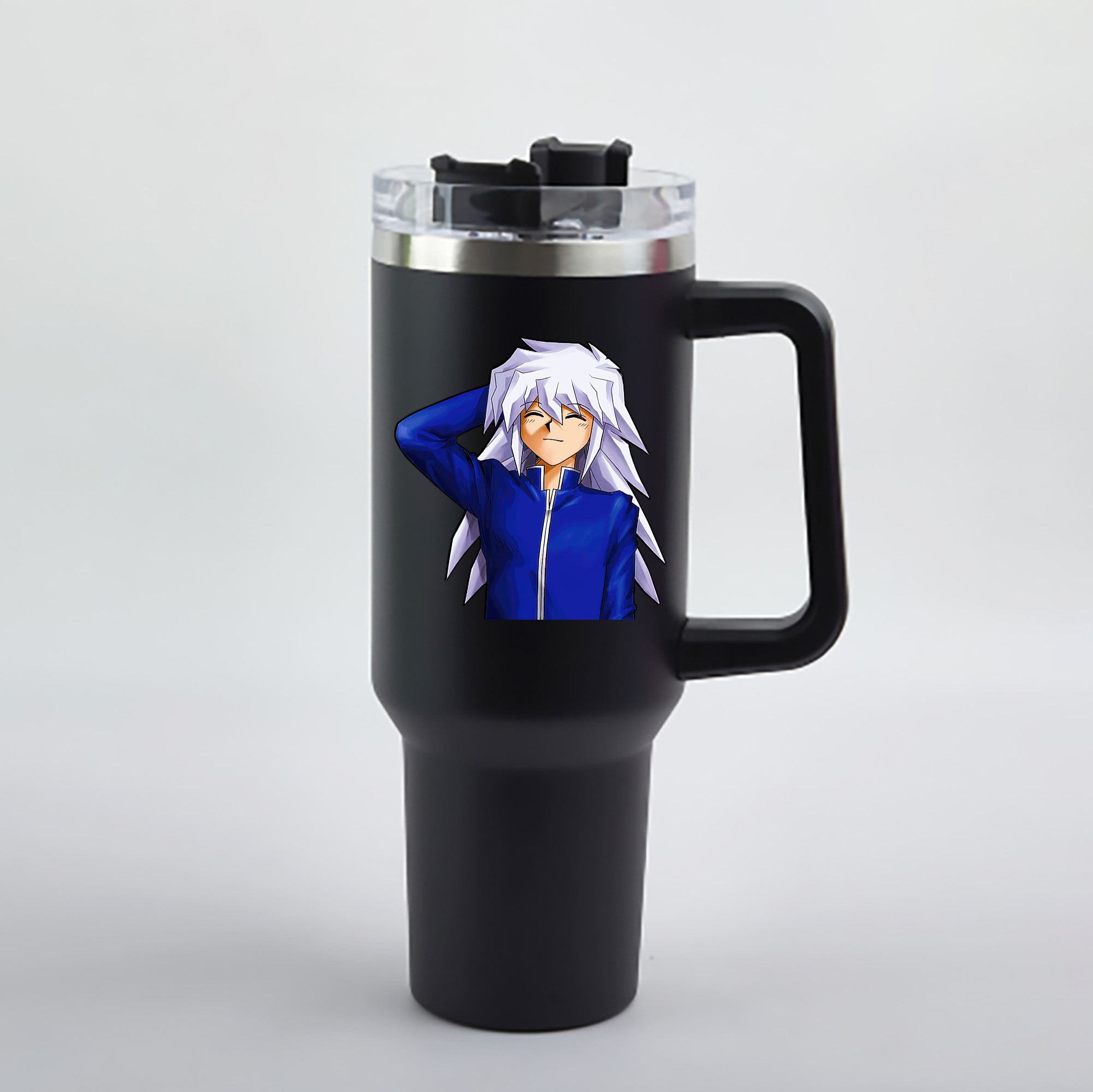 （画像用） 遊☆戯☆王 Yu-Gi-Oh! 1200mL車用タンブラー - クリスタルステッカー（プラスチックストロー付き）