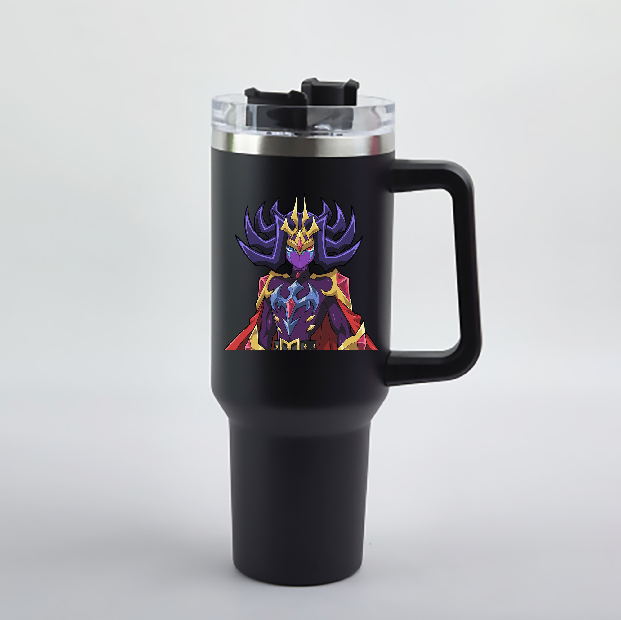 （画像用） 遊☆戯☆王 Yu-Gi-Oh! 1200mL車用タンブラー - クリスタルステッカー（プラスチックストロー付き）
