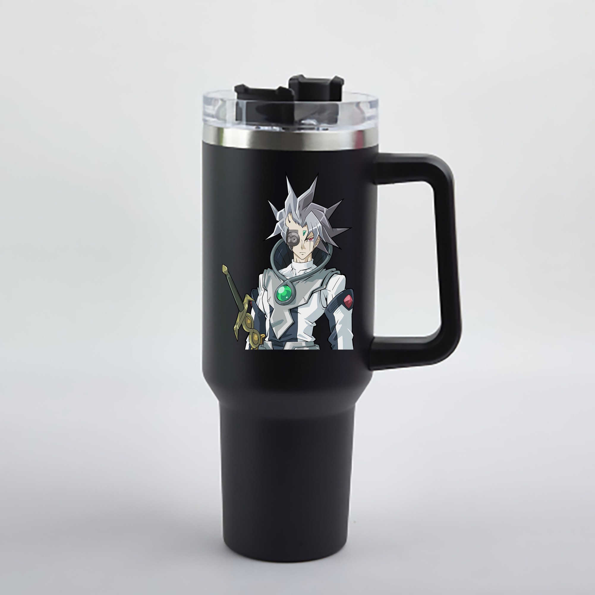 （画像用） 遊☆戯☆王 Yu-Gi-Oh! 1200mL車用タンブラー - クリスタルステッカー（プラスチックストロー付き）