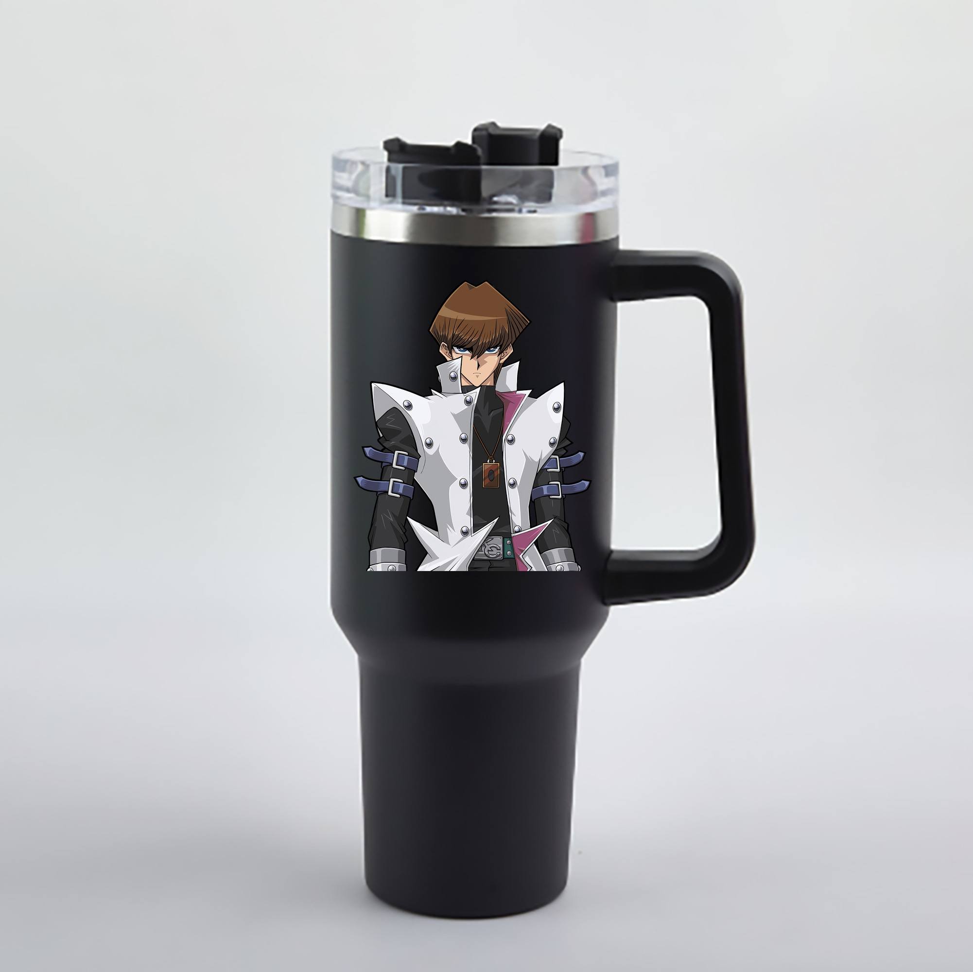 （画像用） 遊☆戯☆王 Yu-Gi-Oh! 1200mL車用タンブラー - クリスタルステッカー（プラスチックストロー付き）