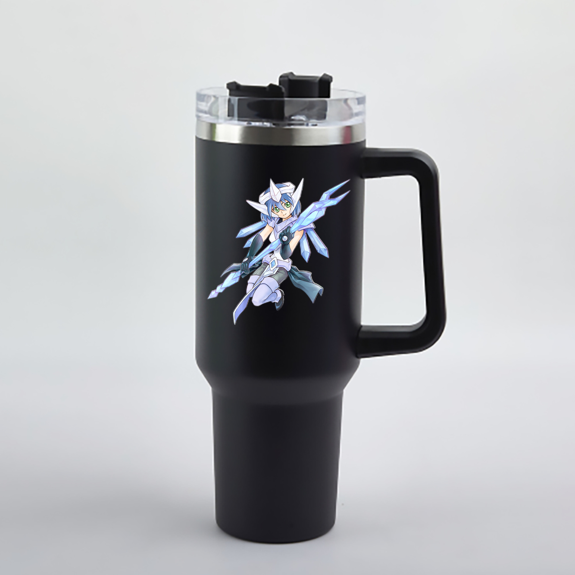 （画像用） 遊☆戯☆王 Yu-Gi-Oh! 1200mL車用タンブラー - クリスタルステッカー（プラスチックストロー付き）