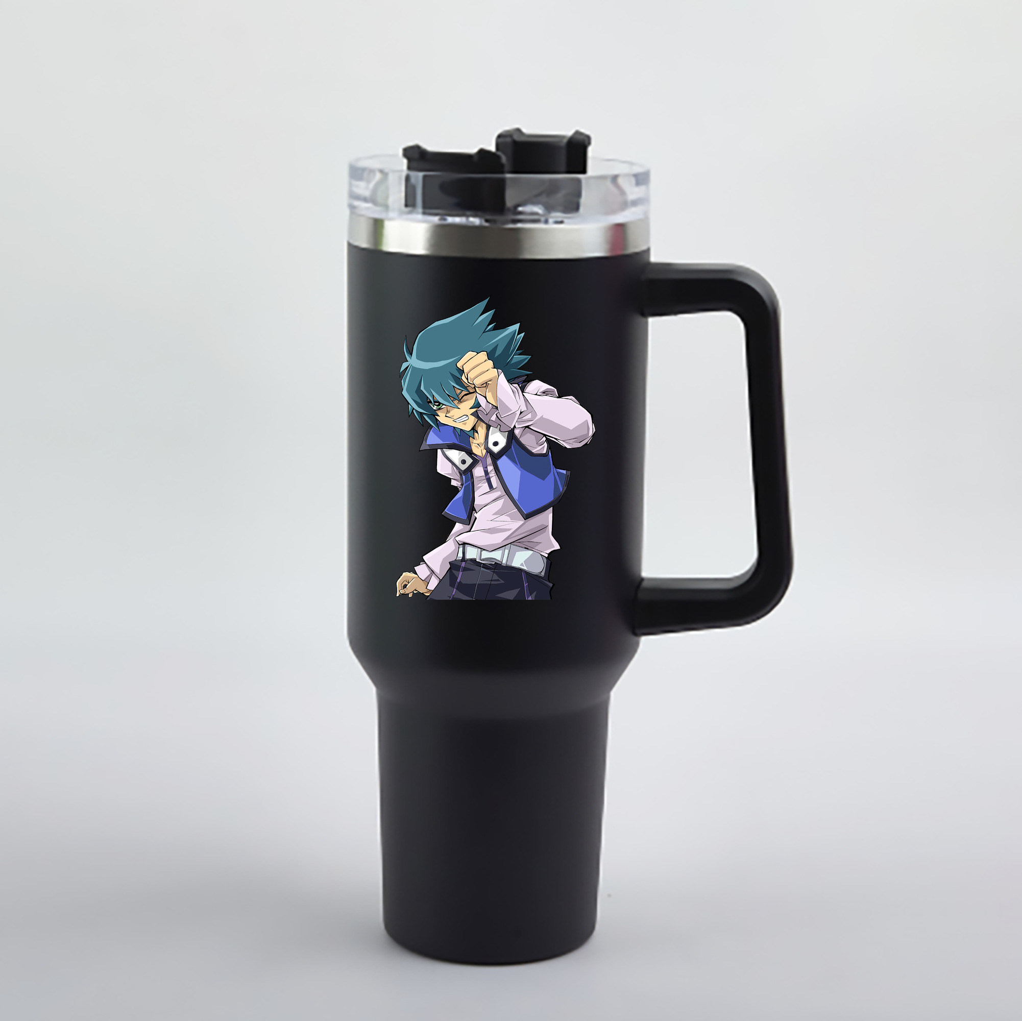 （画像用） 遊☆戯☆王 Yu-Gi-Oh! 1200mL車用タンブラー - クリスタルステッカー（プラスチックストロー付き）