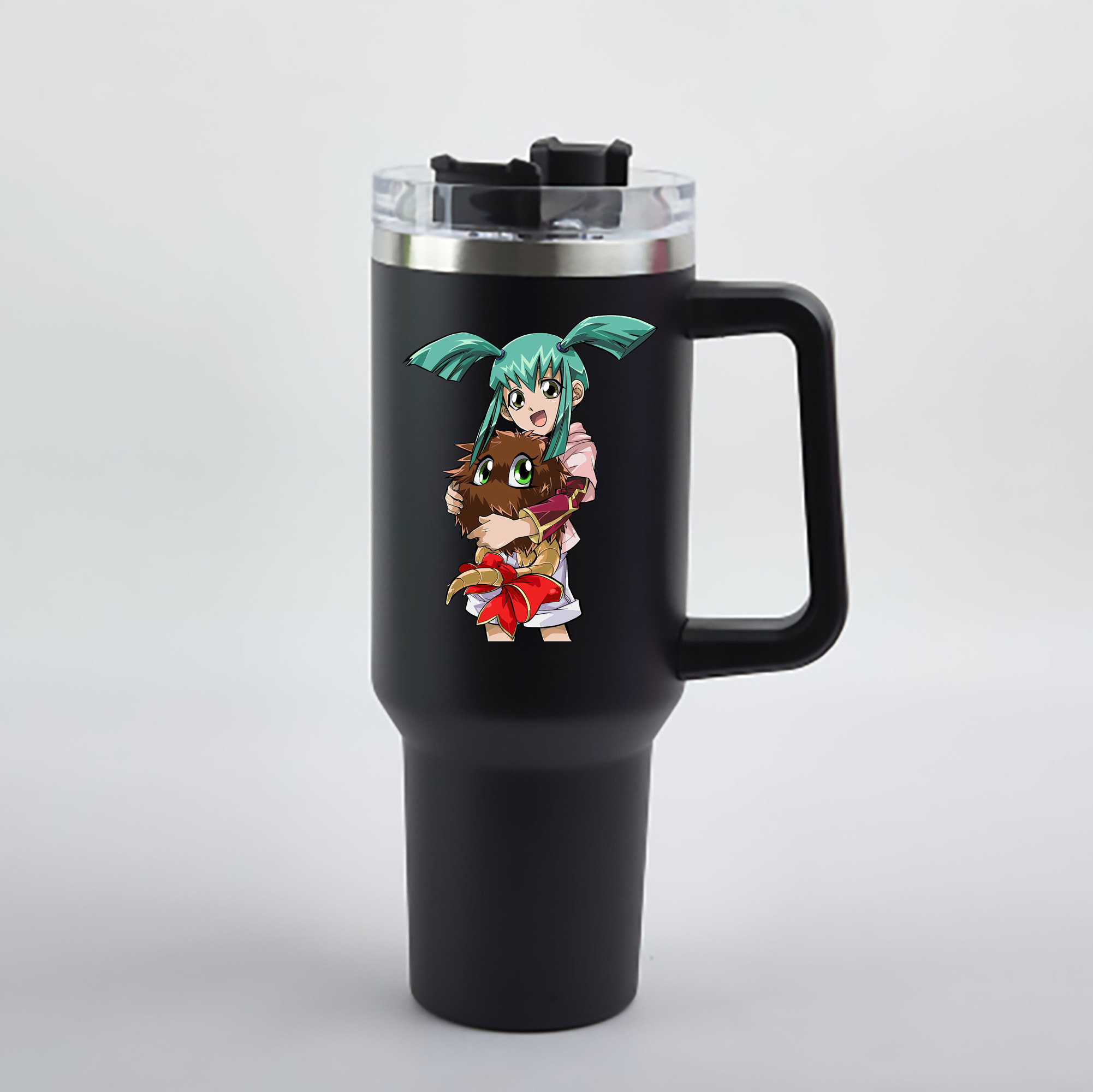（画像用） 遊☆戯☆王 Yu-Gi-Oh! 1200mL車用タンブラー - クリスタルステッカー（プラスチックストロー付き）