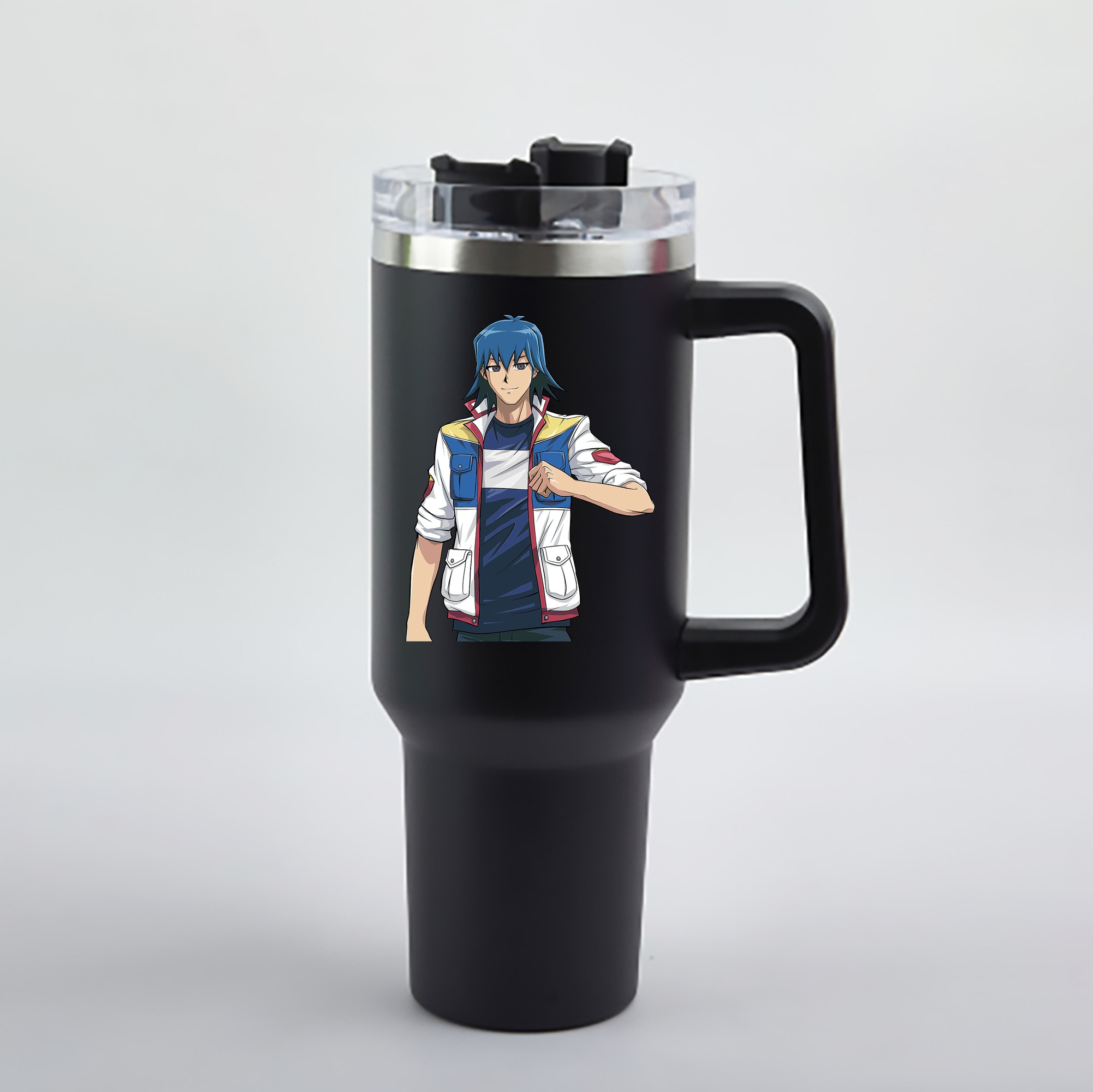 （画像用） 遊☆戯☆王 Yu-Gi-Oh! 1200mL車用タンブラー - クリスタルステッカー（プラスチックストロー付き）