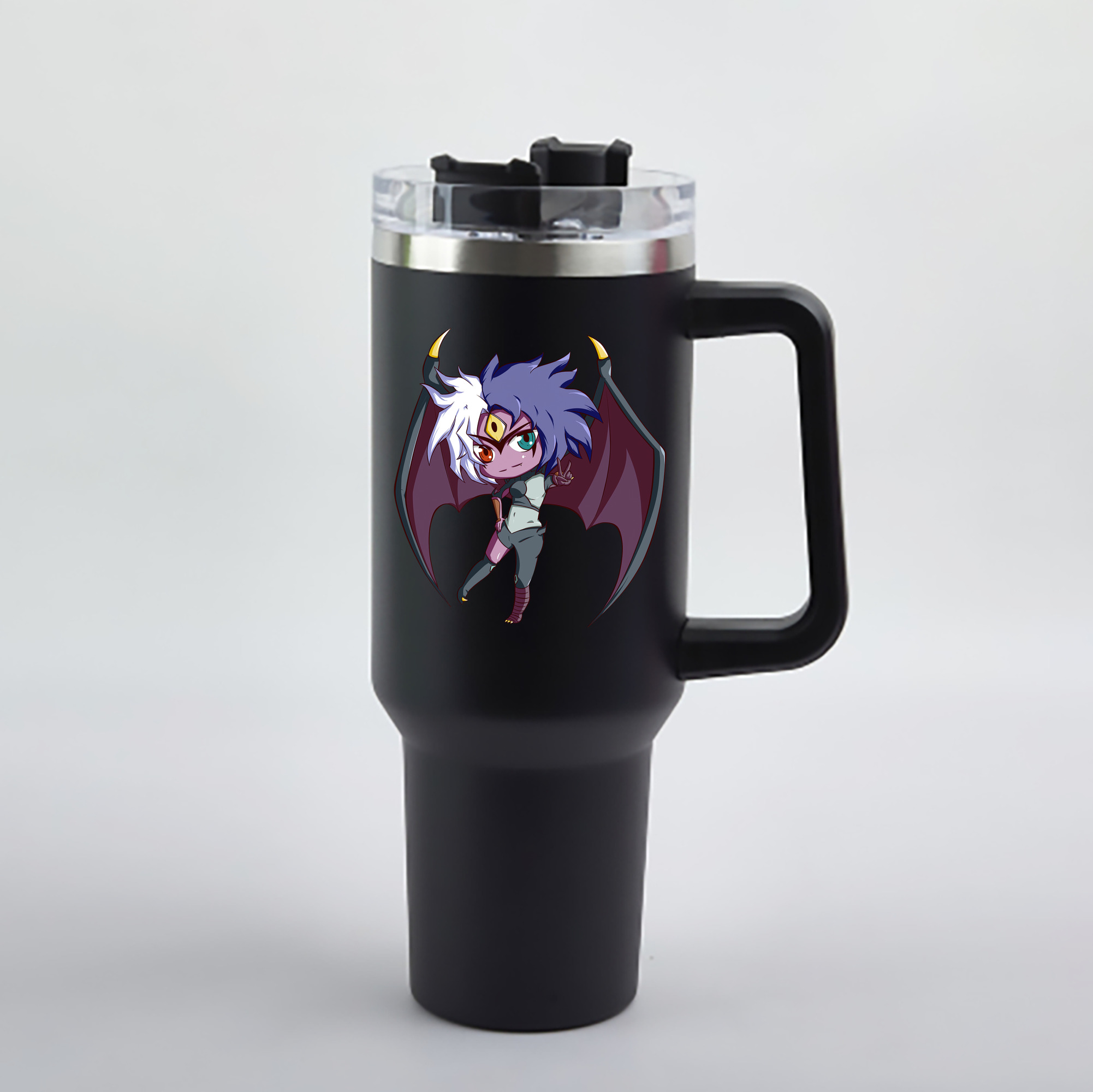 （画像用） 遊☆戯☆王 Yu-Gi-Oh! 1200mL車用タンブラー - クリスタルステッカー（プラスチックストロー付き）