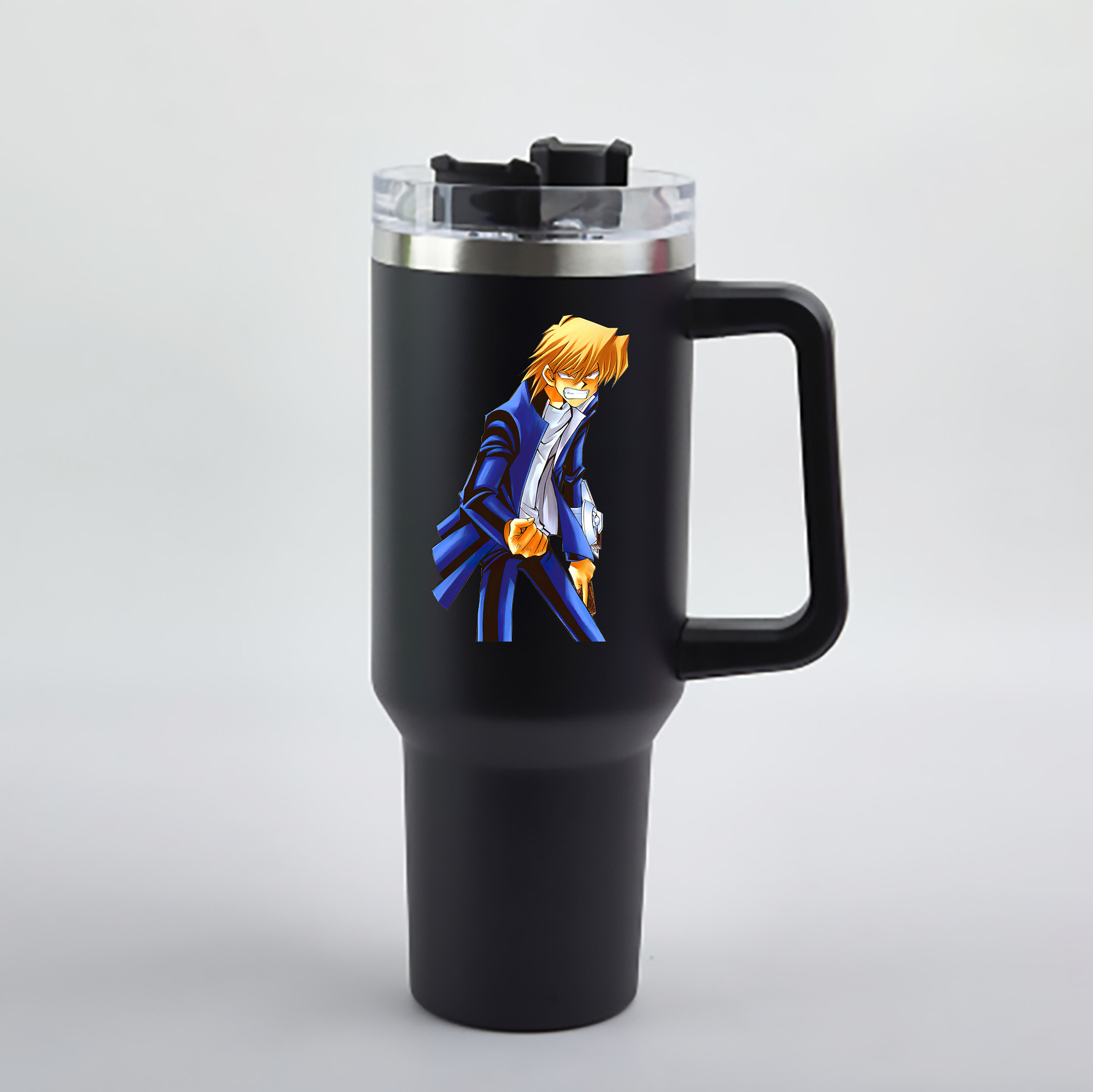 （画像用） 遊☆戯☆王 Yu-Gi-Oh! 1200mL車用タンブラー - クリスタルステッカー（プラスチックストロー付き）